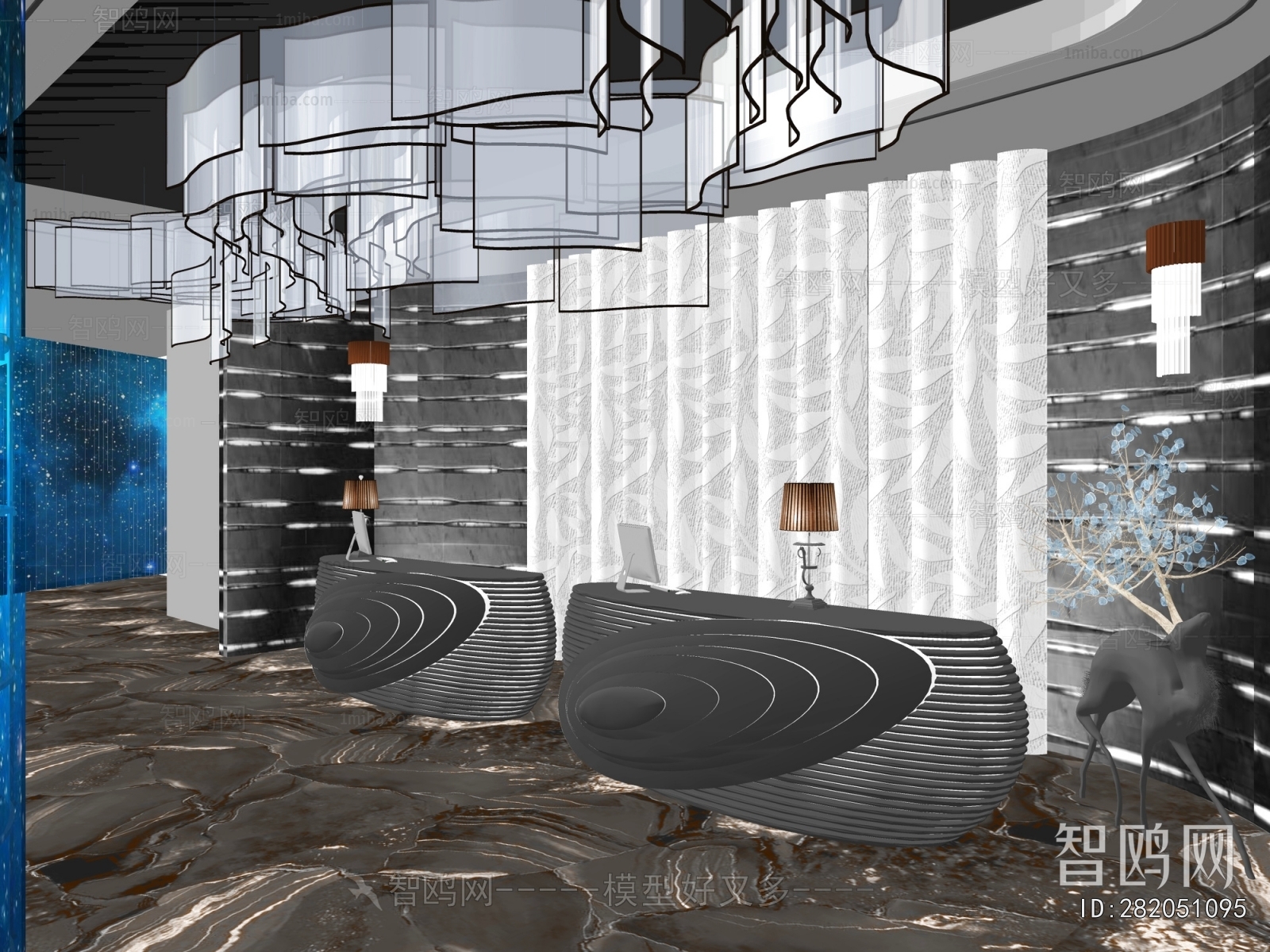 Modern Office Reception Desk