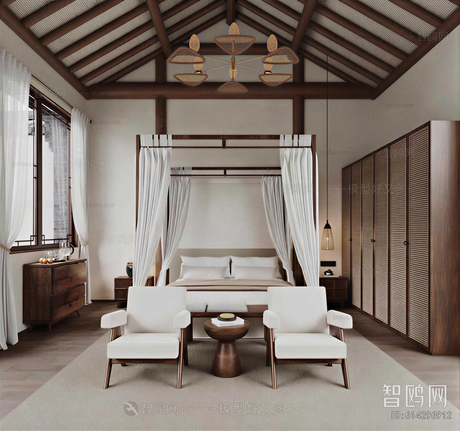 Wabi-sabi Style Bedroom