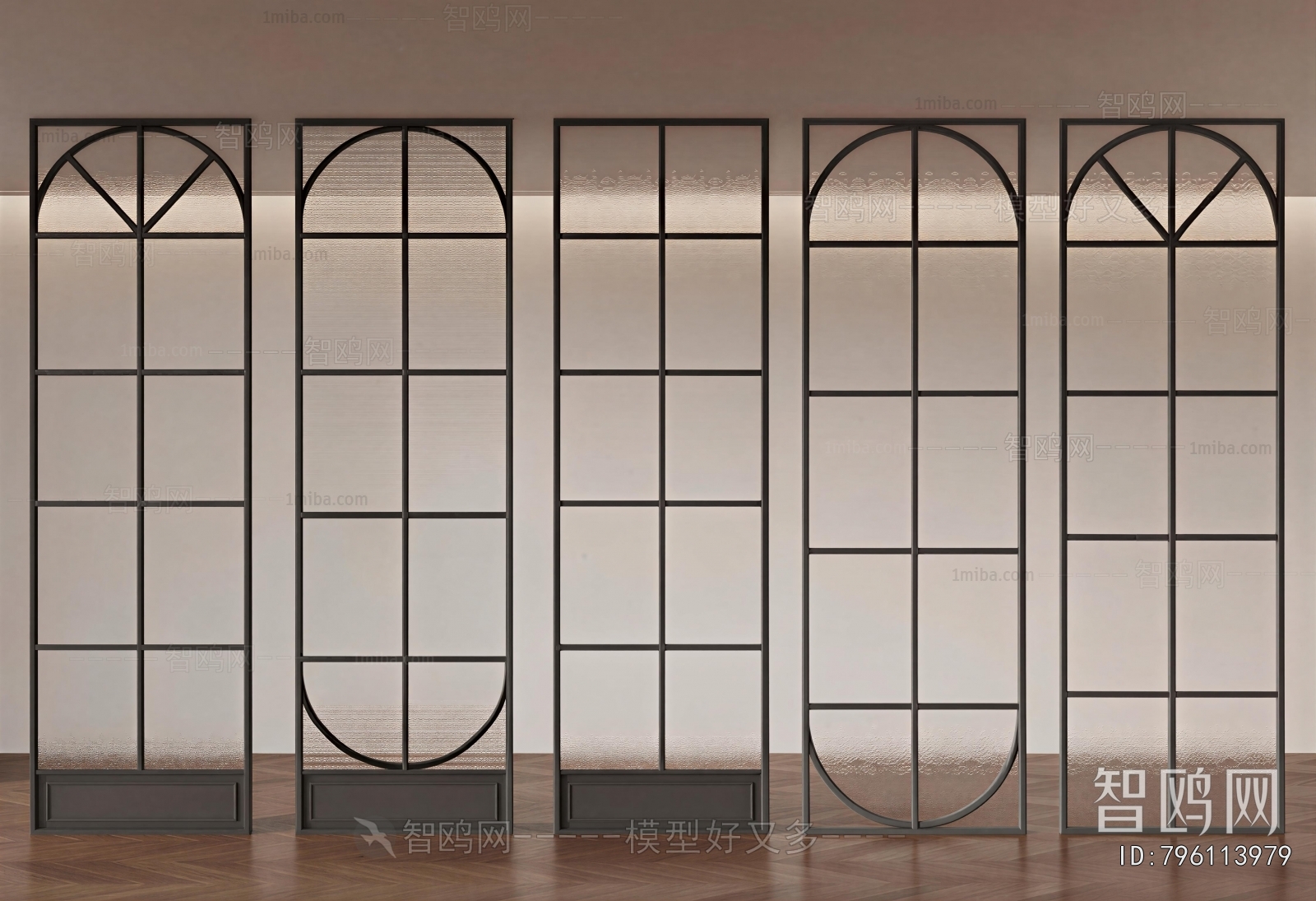 French Style Glass Screen Partition