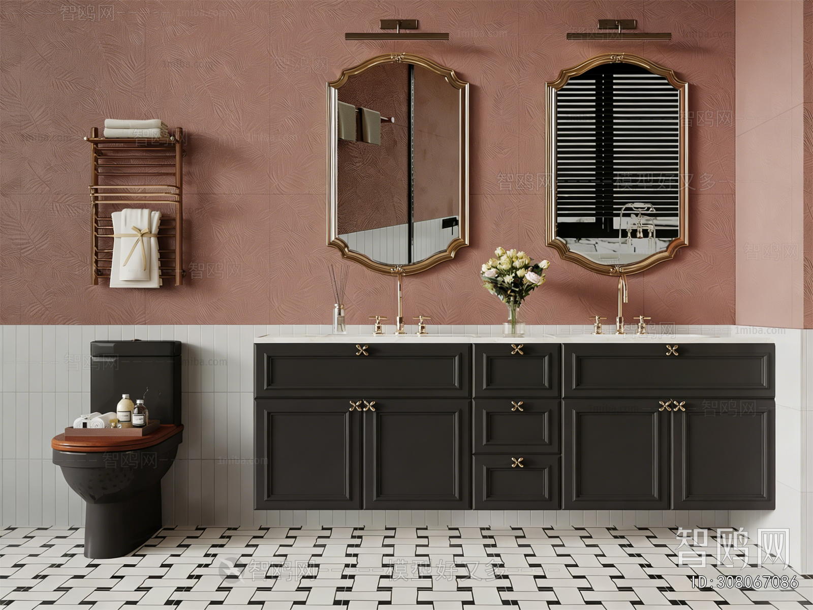 French Style Bathroom Cabinet