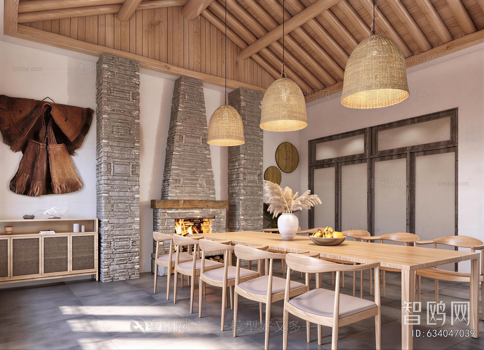 Wabi-sabi Style Dining Room