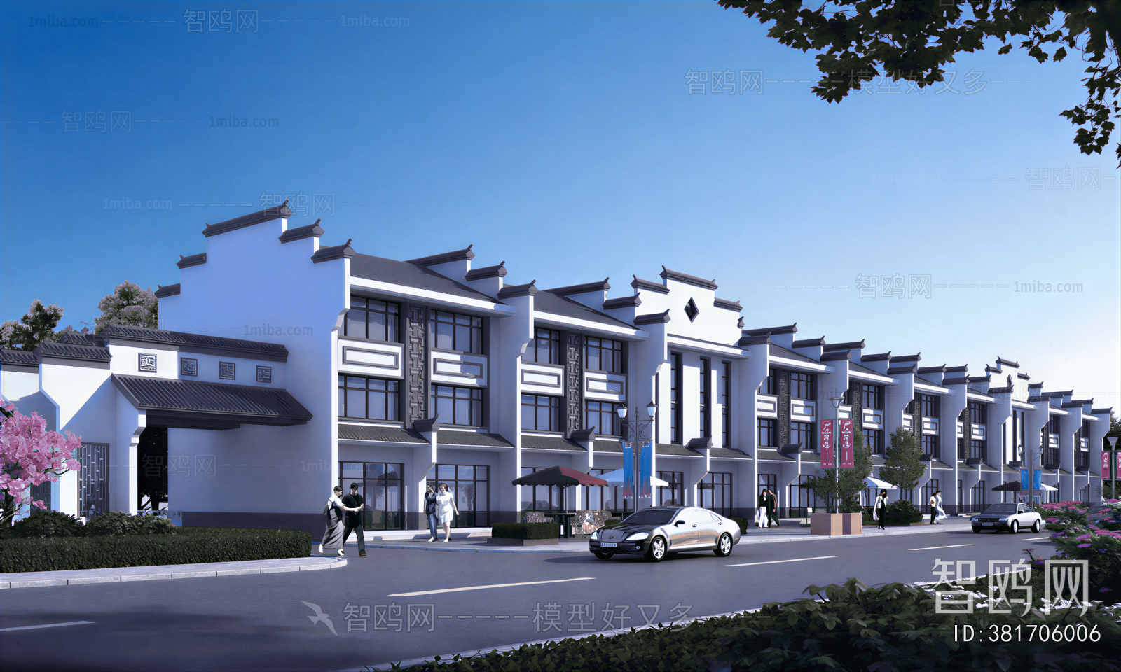 New Chinese Style Appearance Of Commercial Building