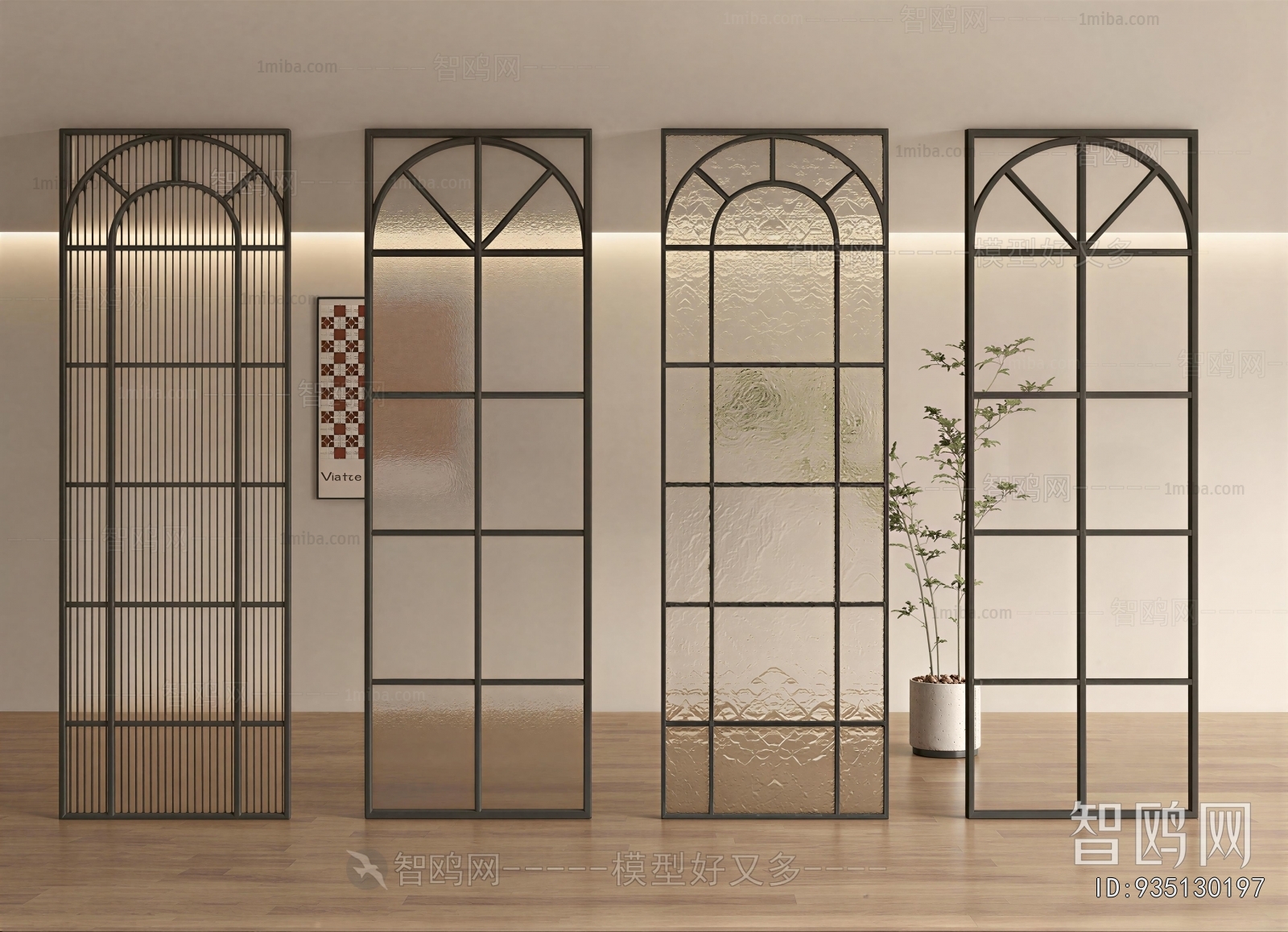 French Style Glass Screen Partition