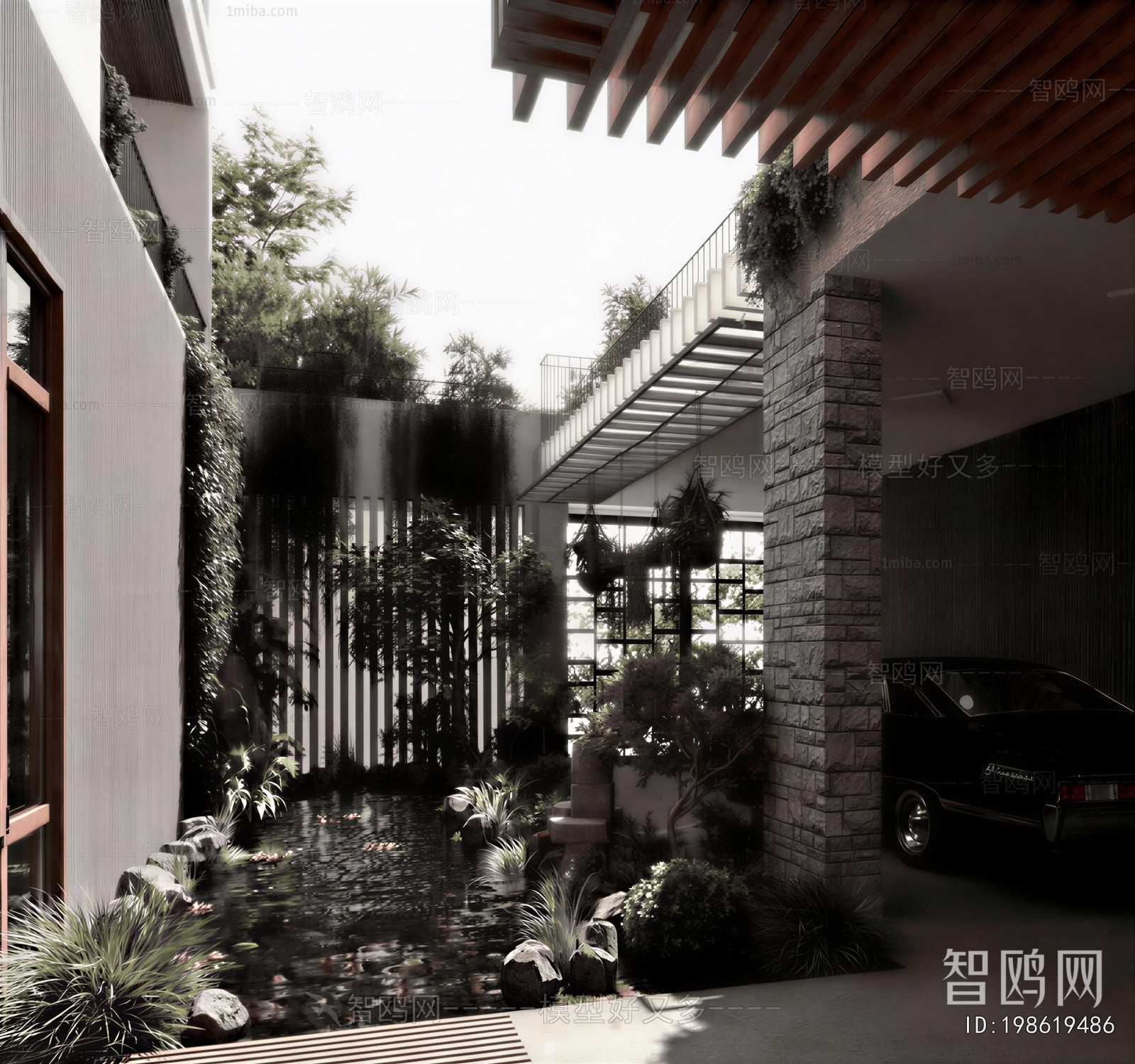 Modern Courtyard/landscape