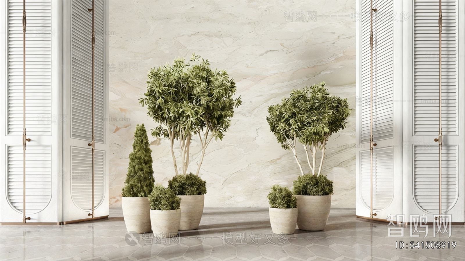 Modern Ground Green Plant Potted Plants