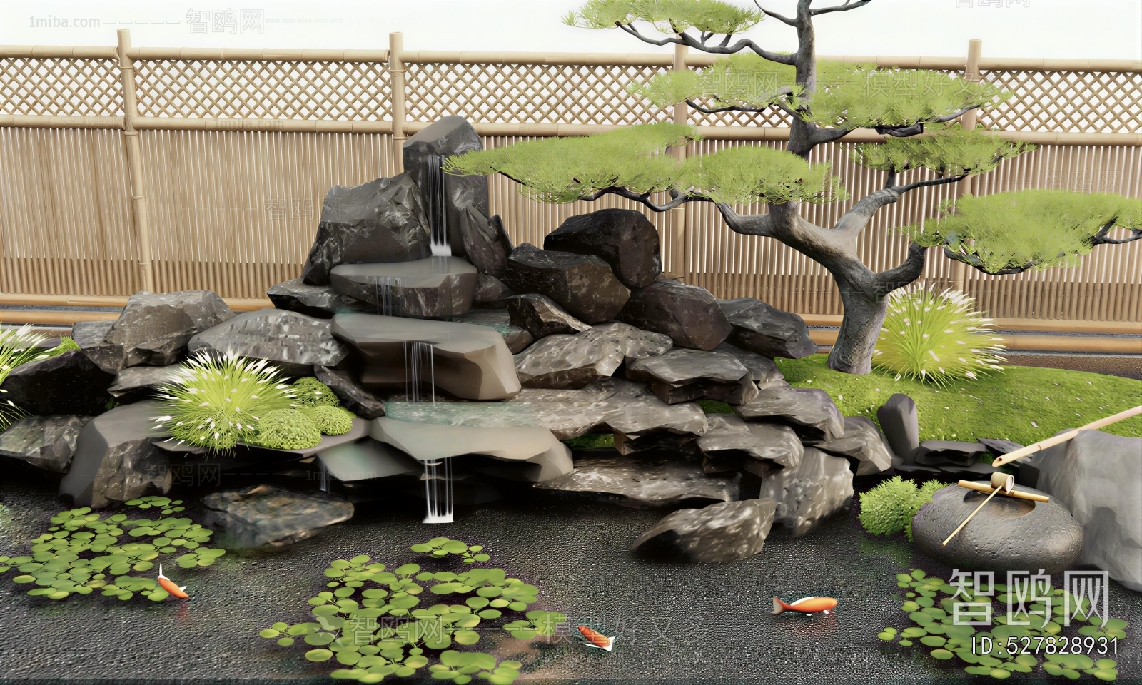 New Chinese Style Rockery Waterscape
