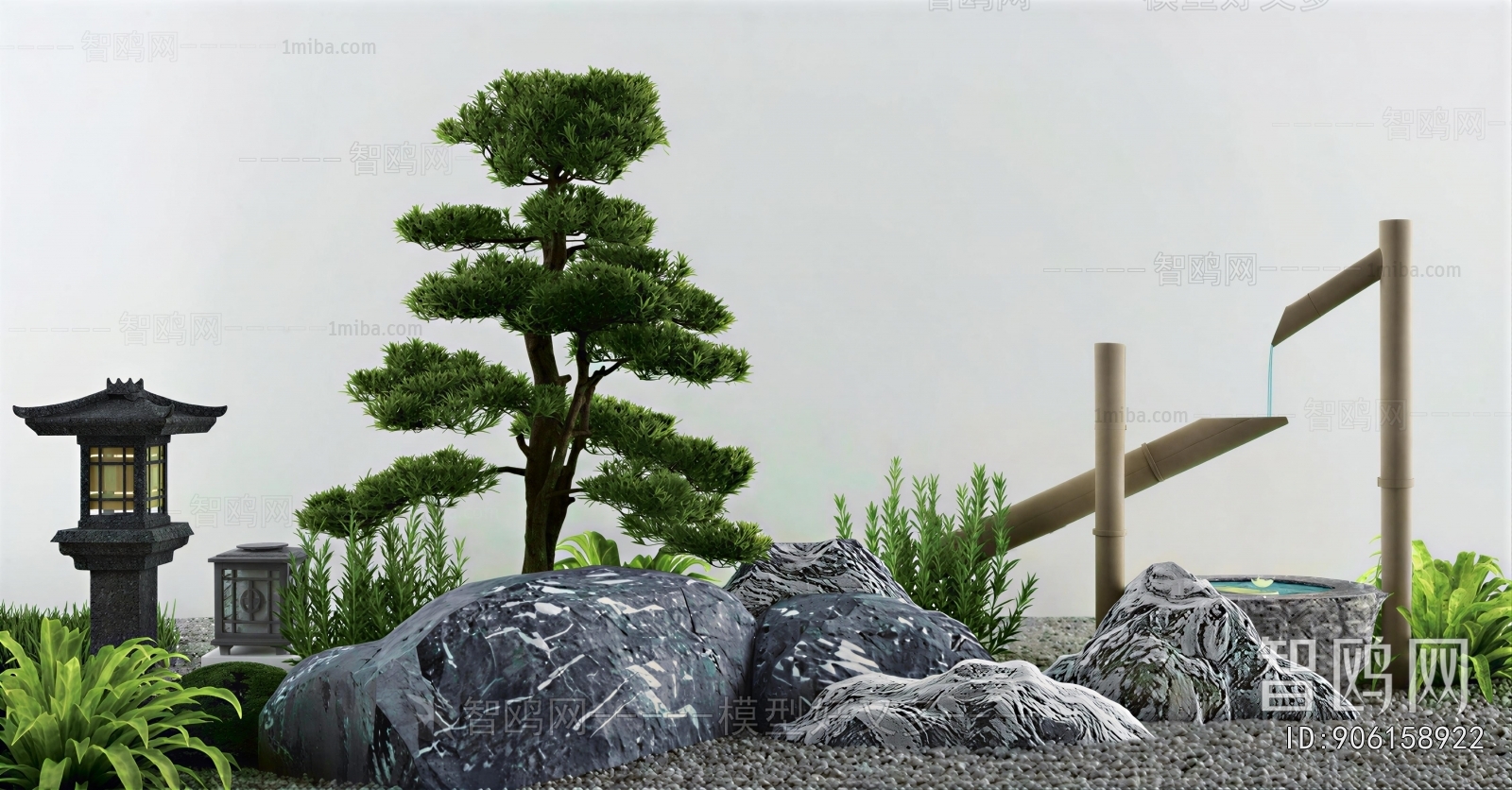 New Chinese Style Rockery Waterscape