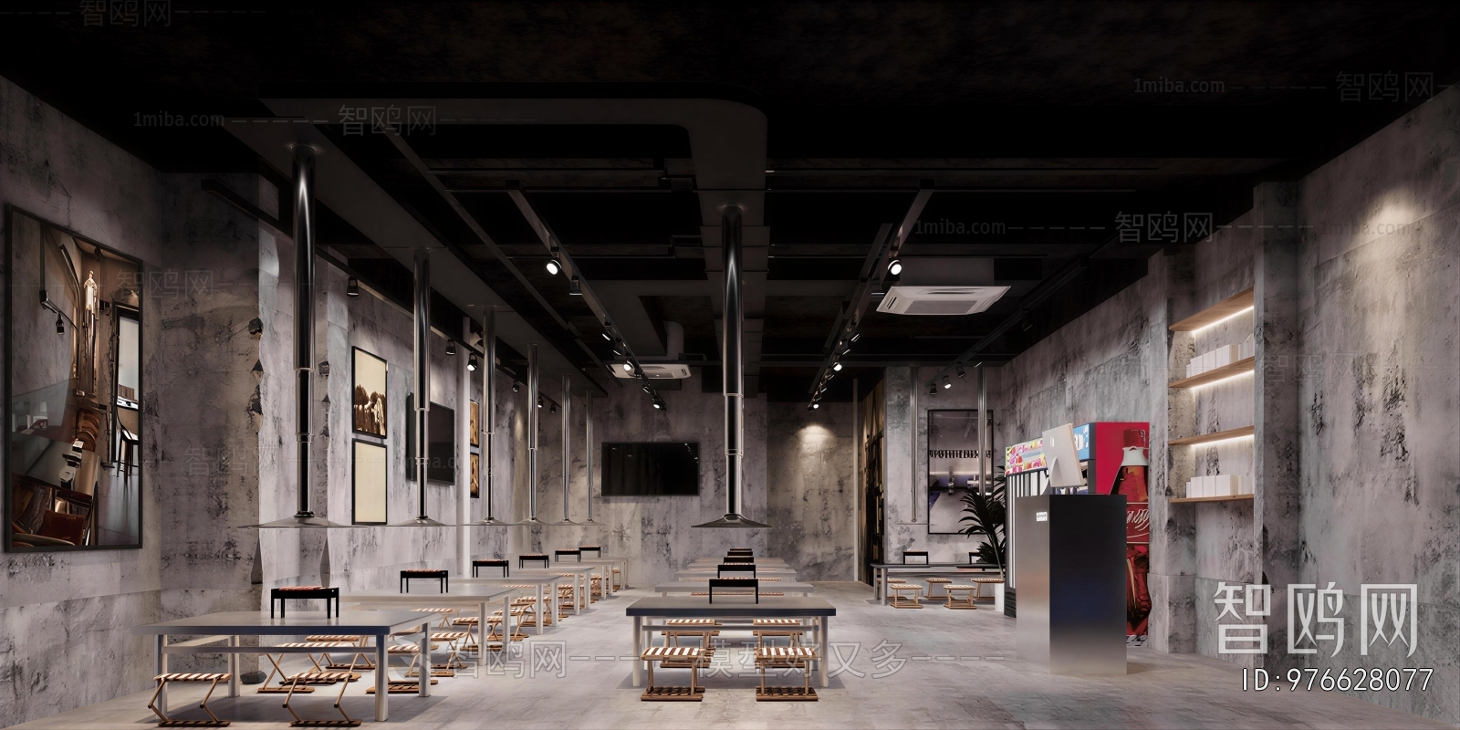 Industrial Style Barbecue Restaurant
