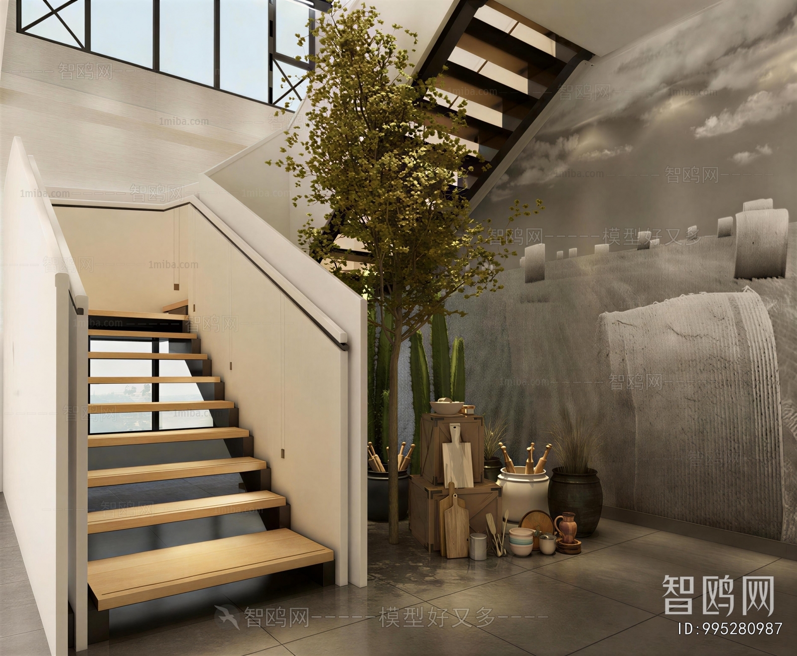 Industrial Style Stairwell