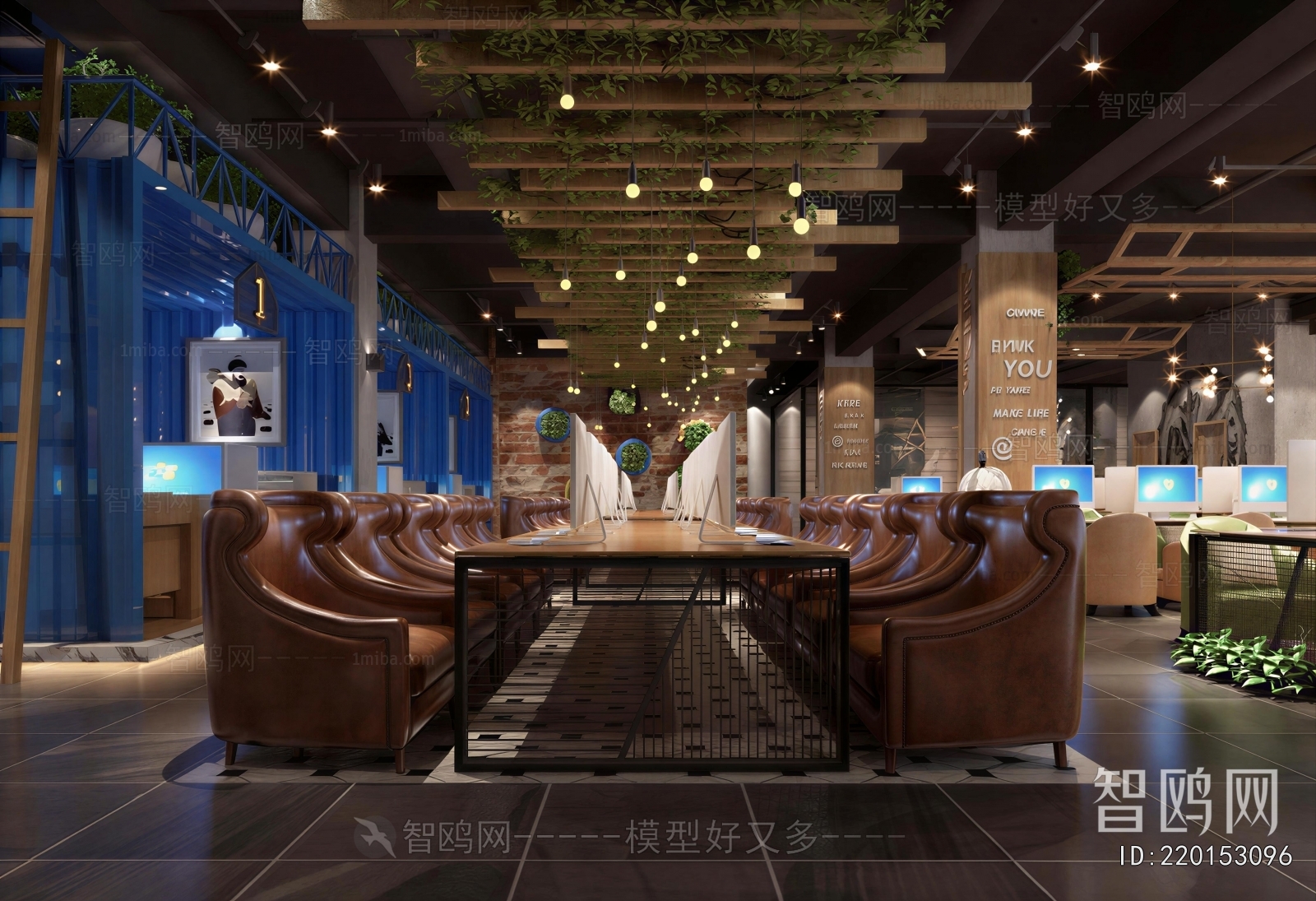 Industrial Style Internet Cafe