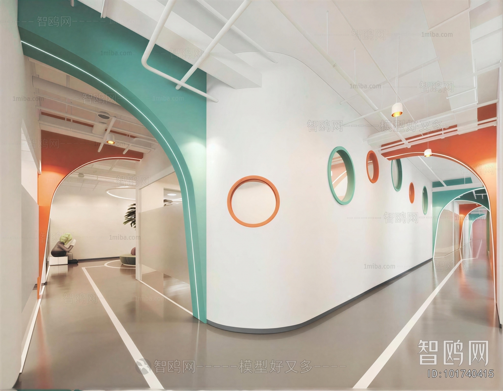 Nordic Style Office Aisle
