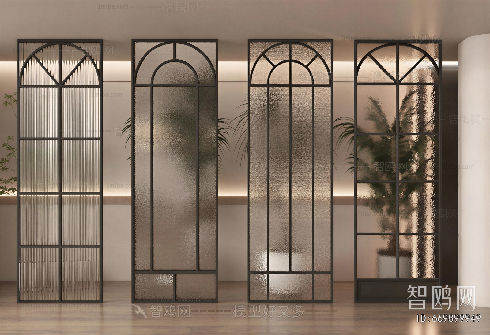 French Style Glass Screen Partition