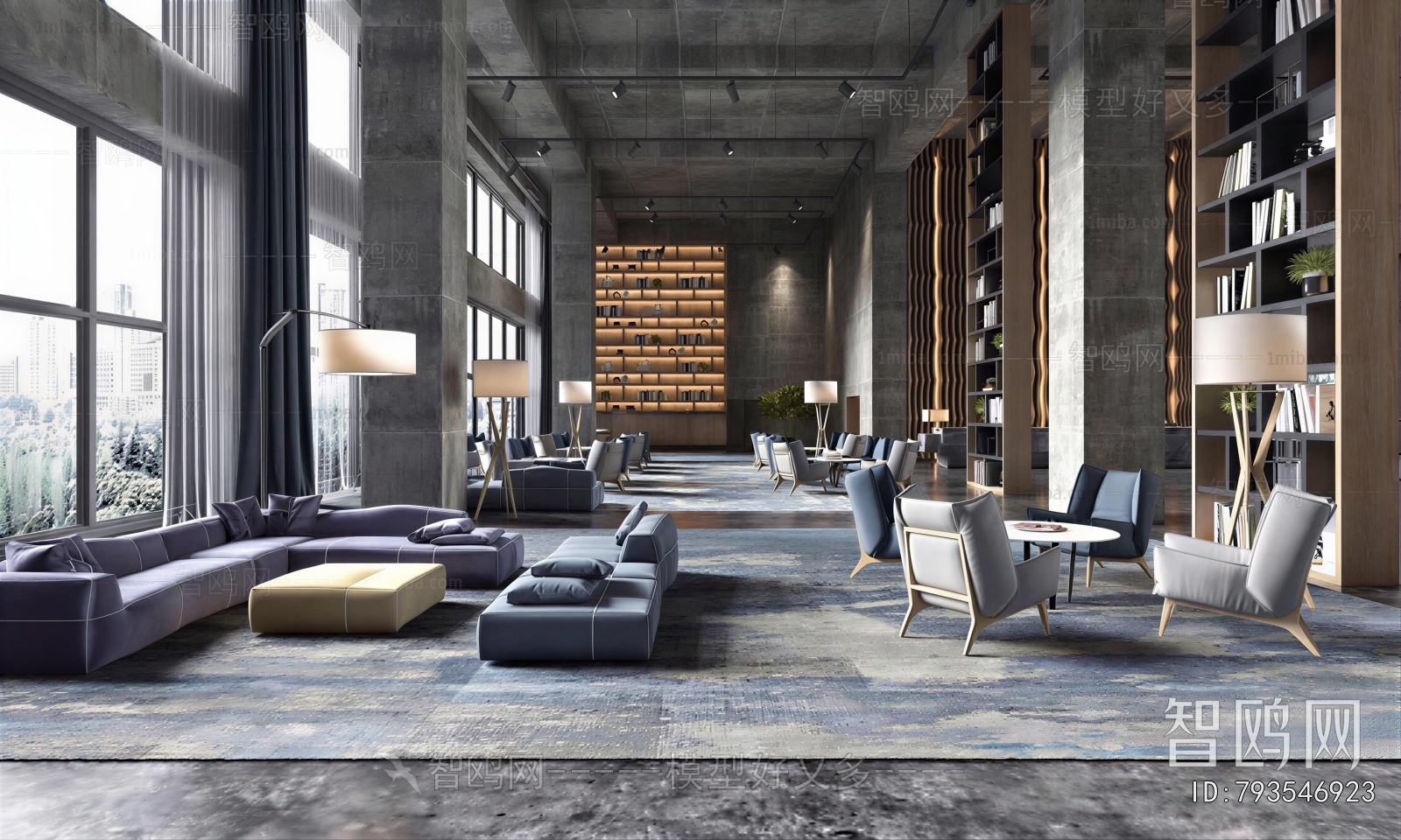 Industrial Style Lobby Hall