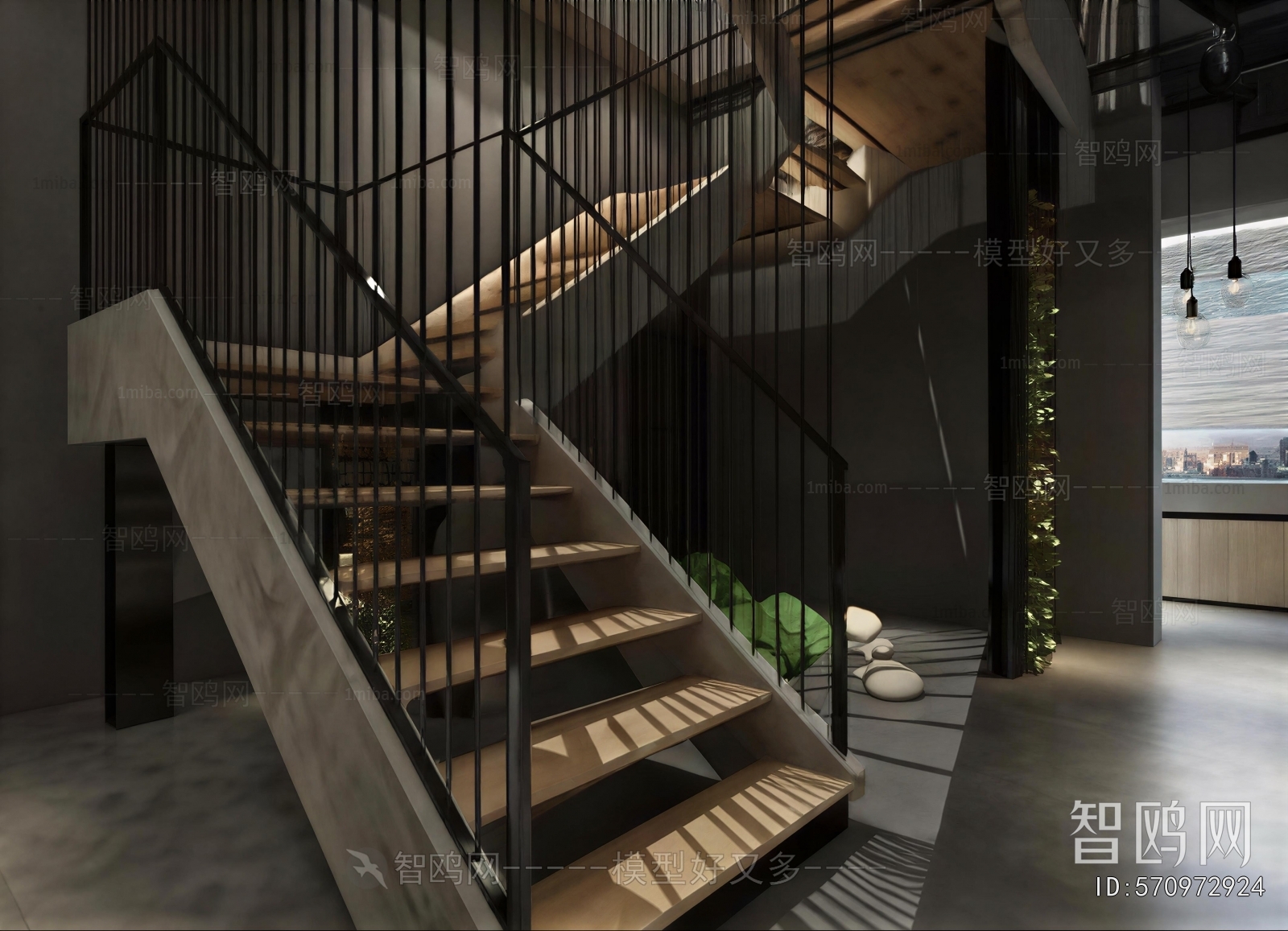 Industrial Style Stairwell