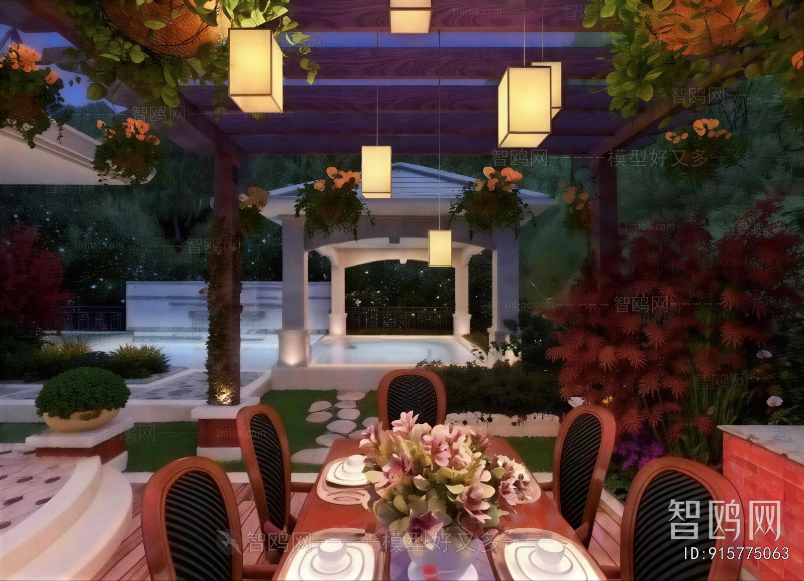 European Style Courtyard/landscape