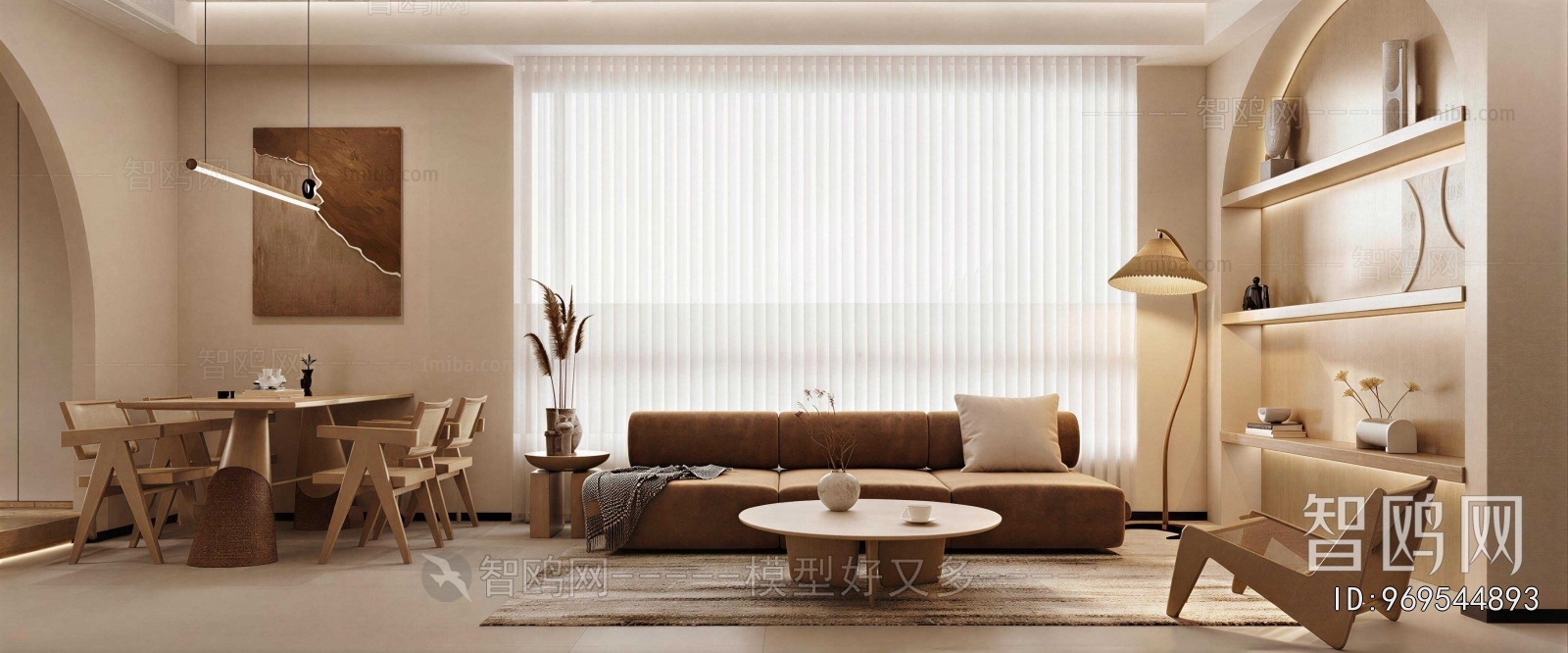 Wabi-sabi Style A Living Room