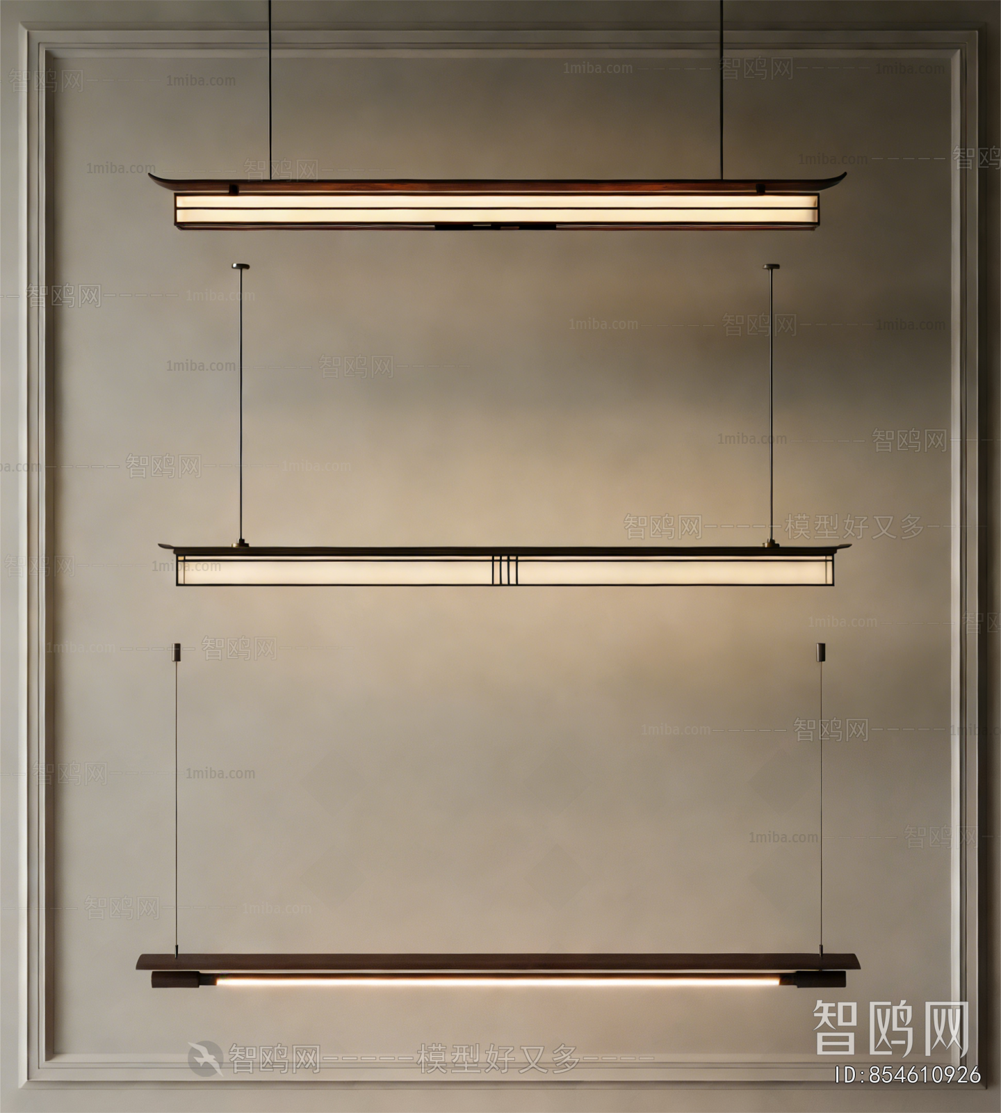 New Chinese Style Long Chandelier