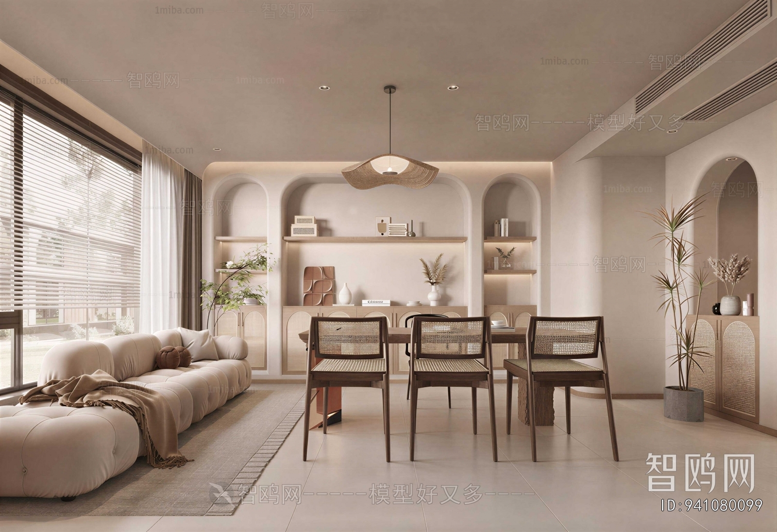 Wabi-sabi Style Dining Room
