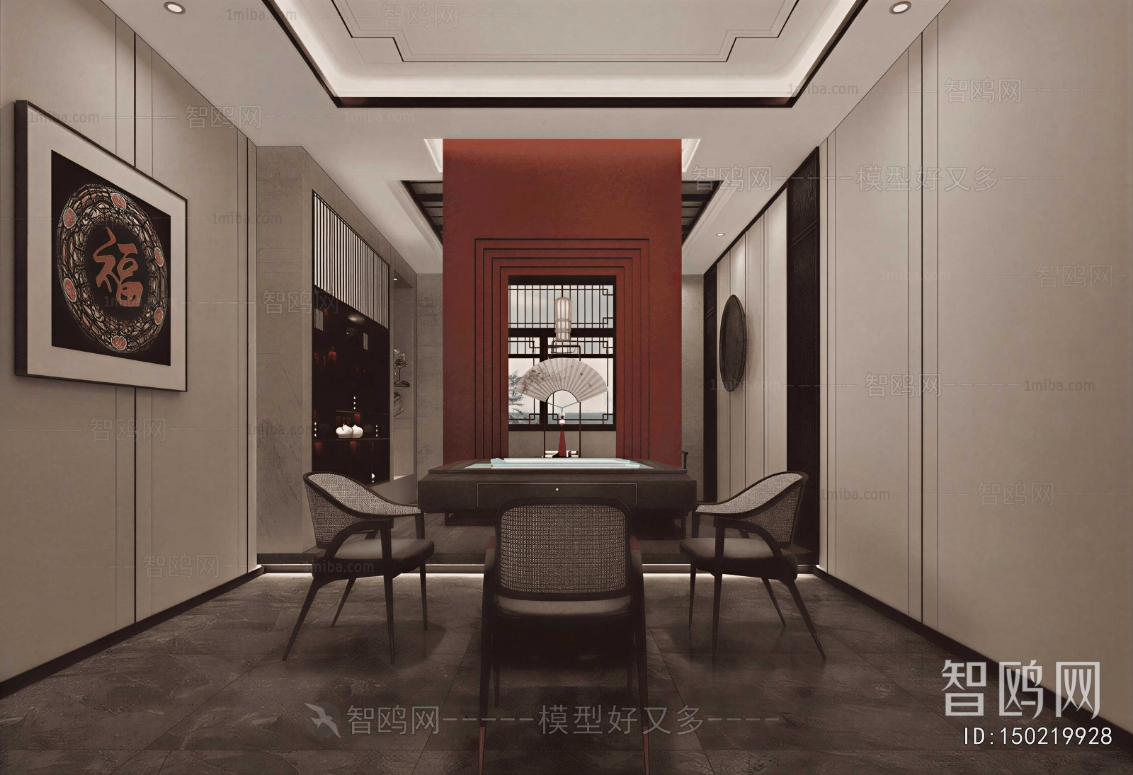New Chinese Style Chess And Card Room