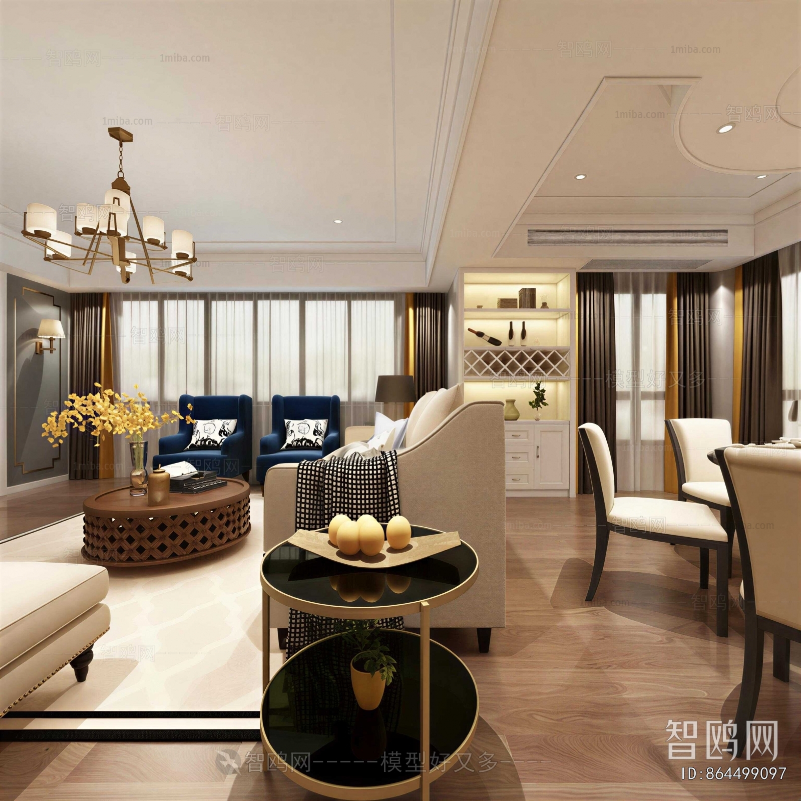 American Style A Living Room