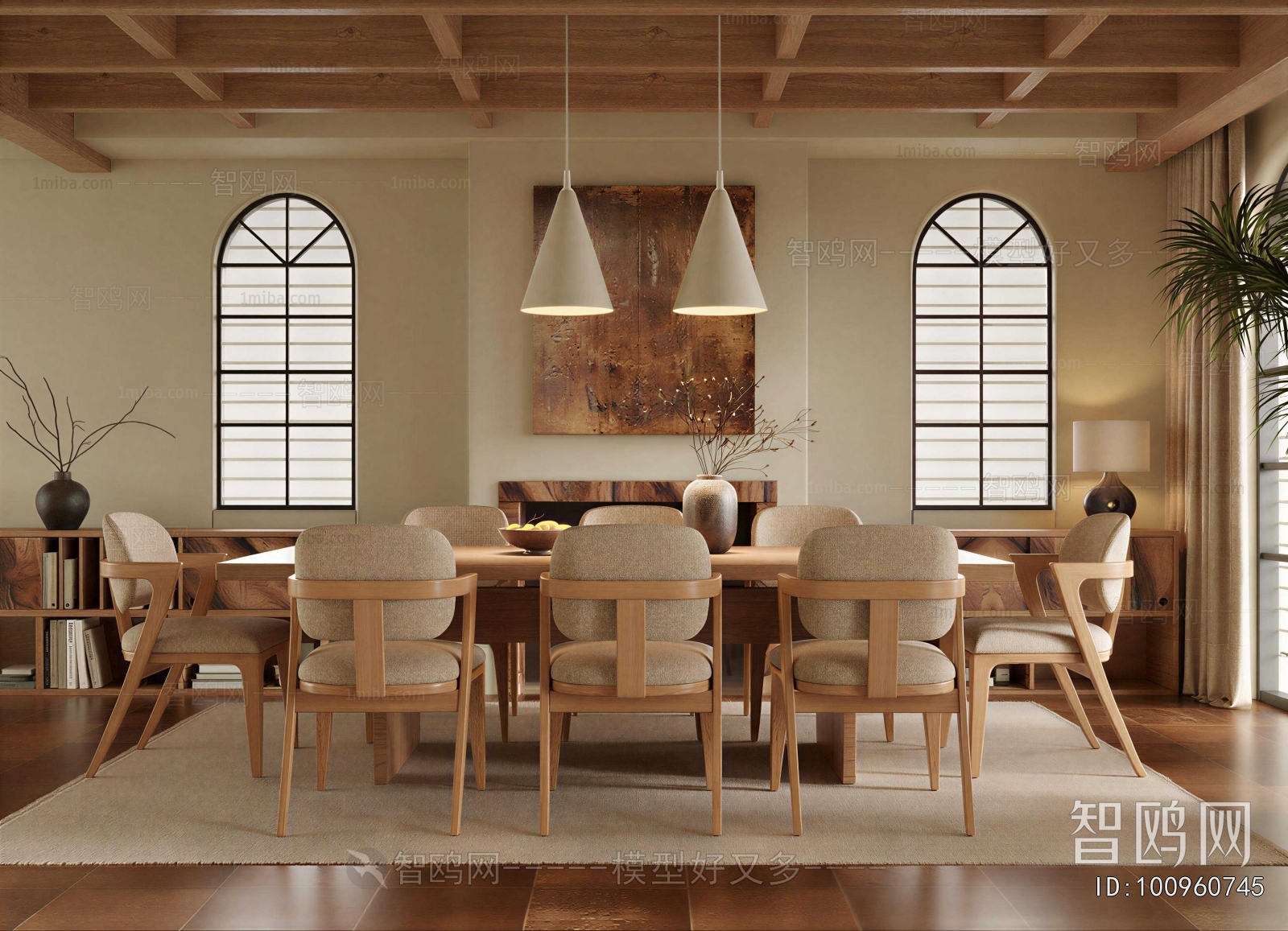 Wabi-sabi Style Dining Room