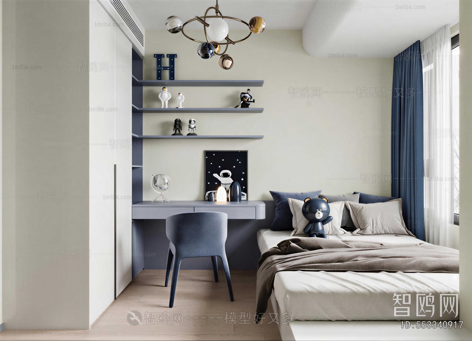 Modern Boy's Room And Son's Room