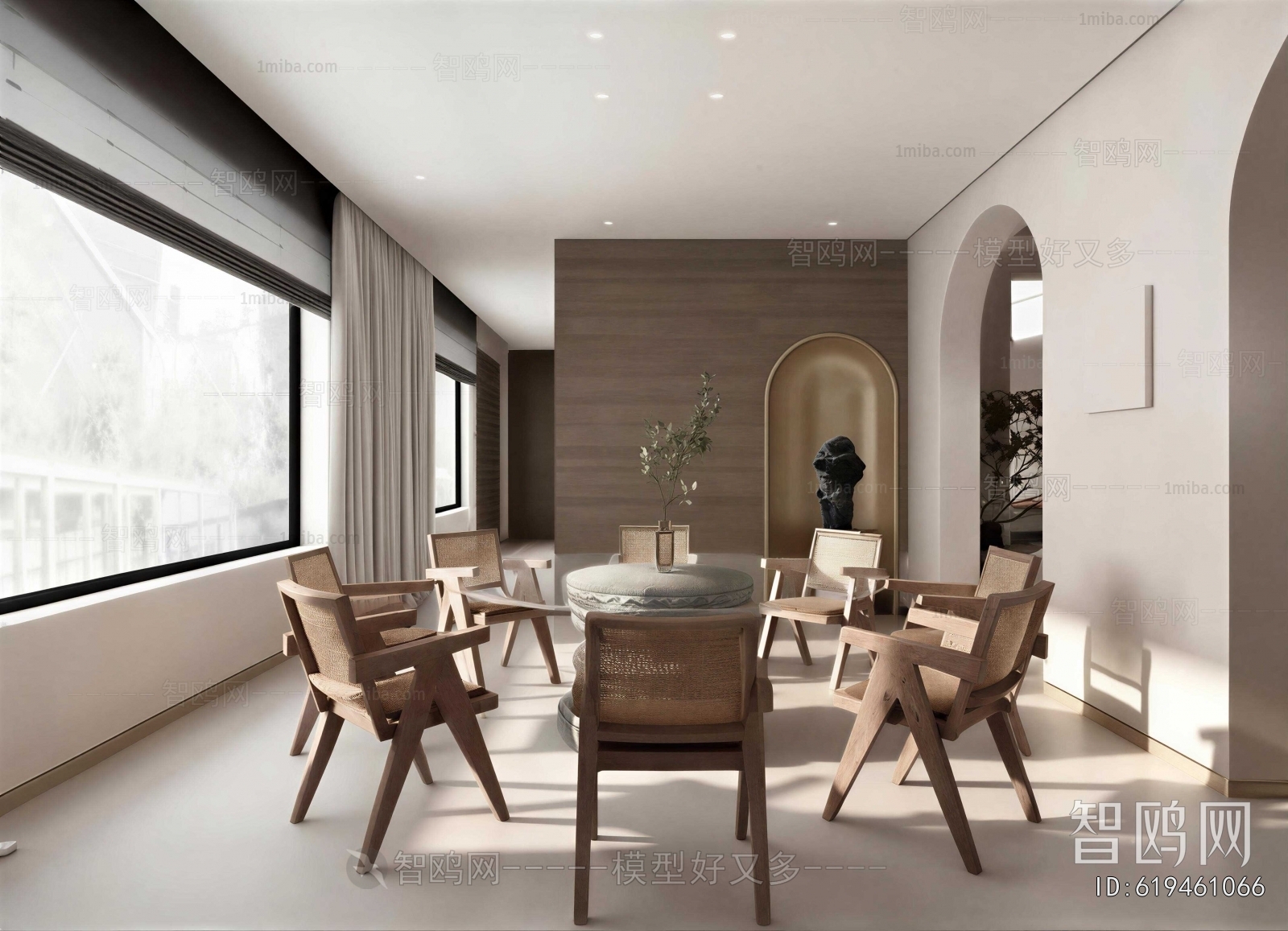 Wabi-sabi Style Dining Room