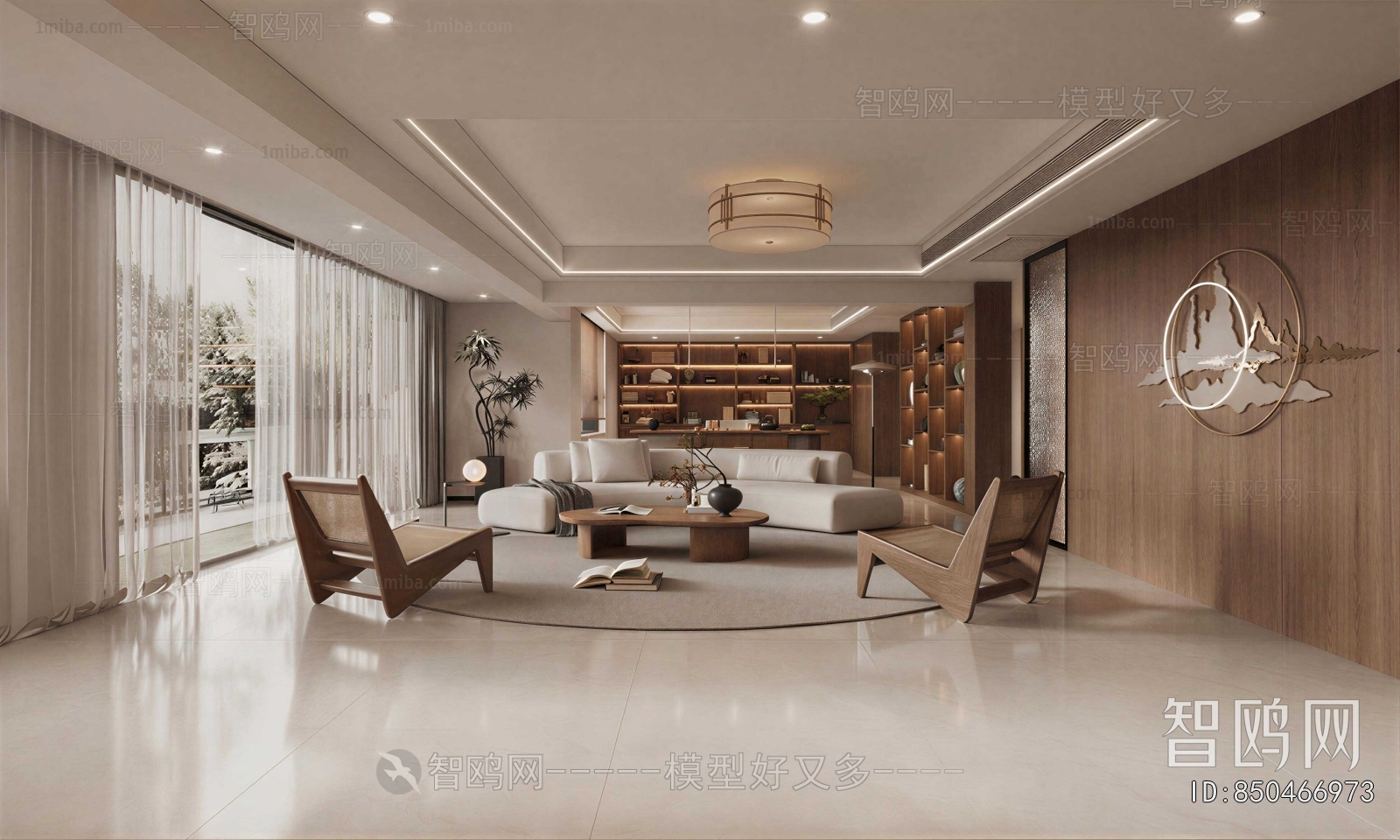 New Chinese Style A Living Room