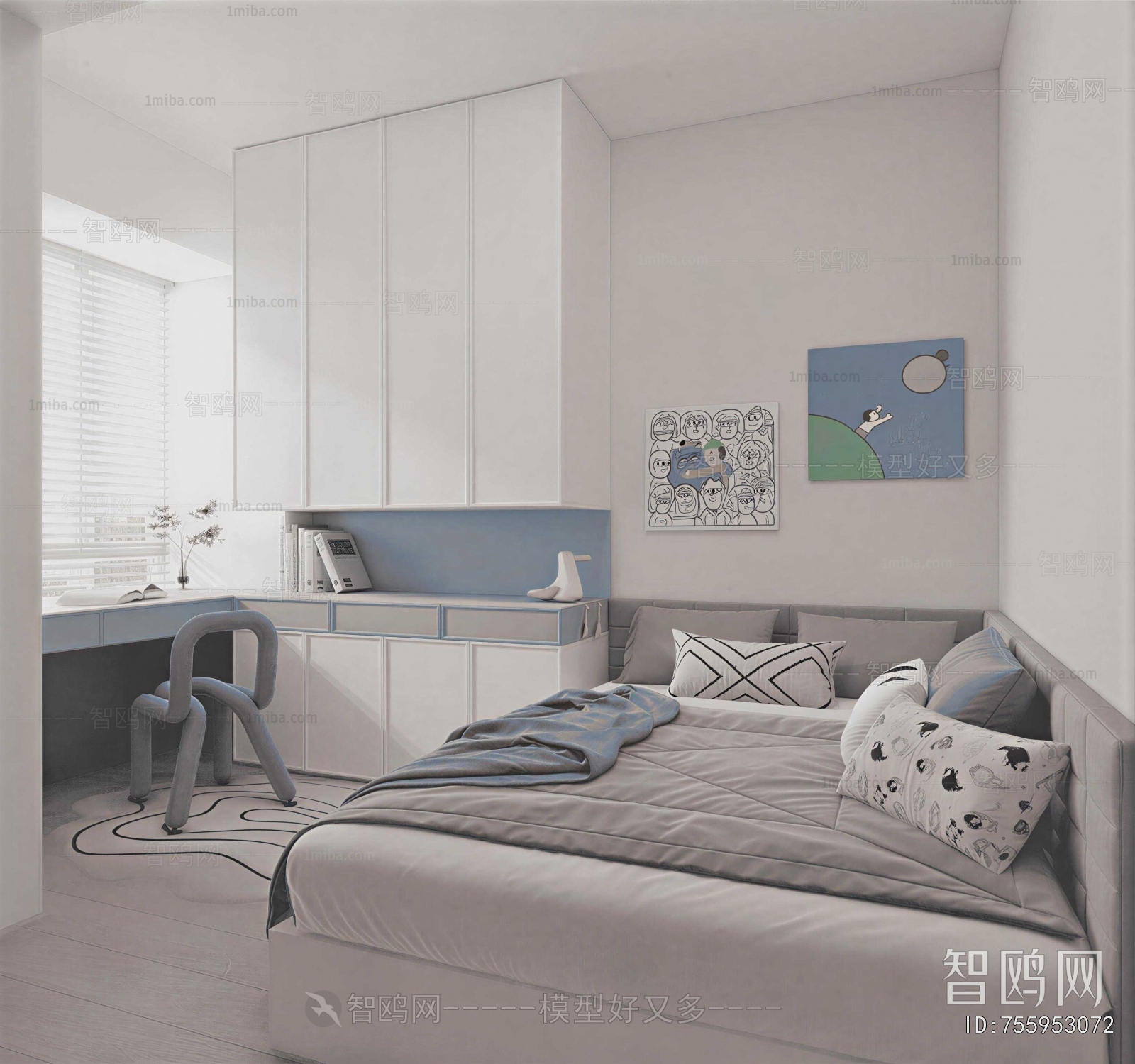 Modern Boy's Room And Son's Room