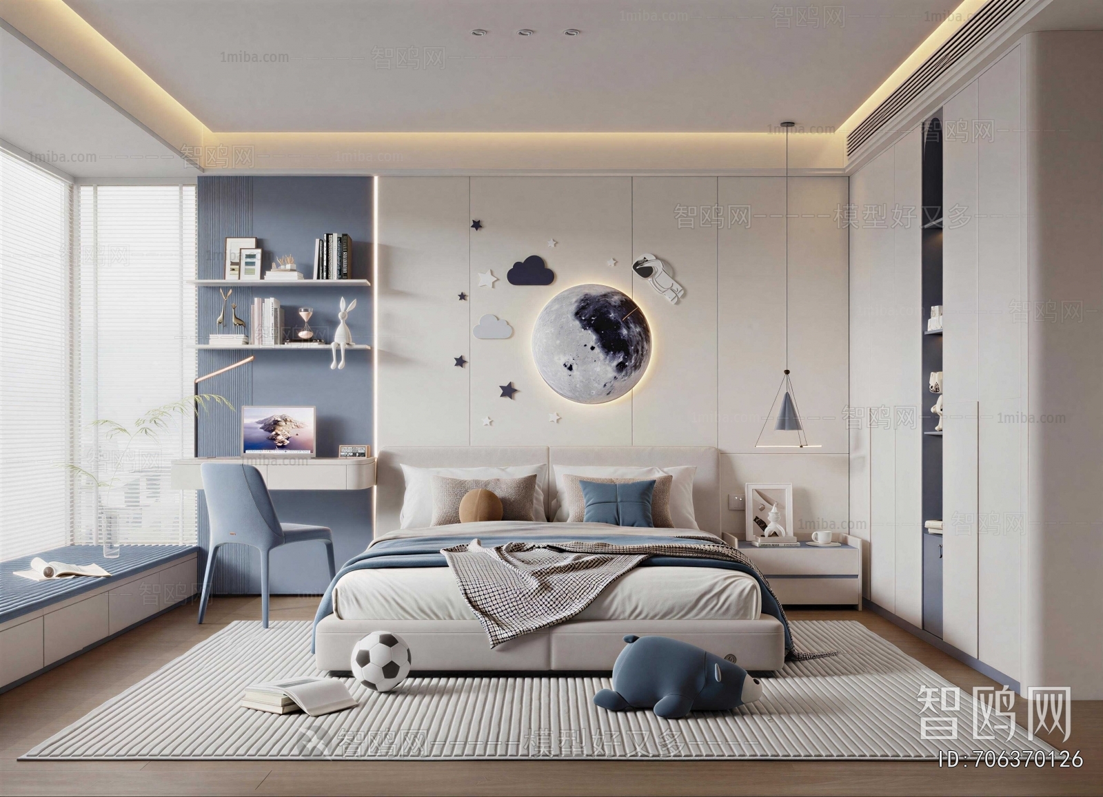 Modern Boy's Room And Son's Room