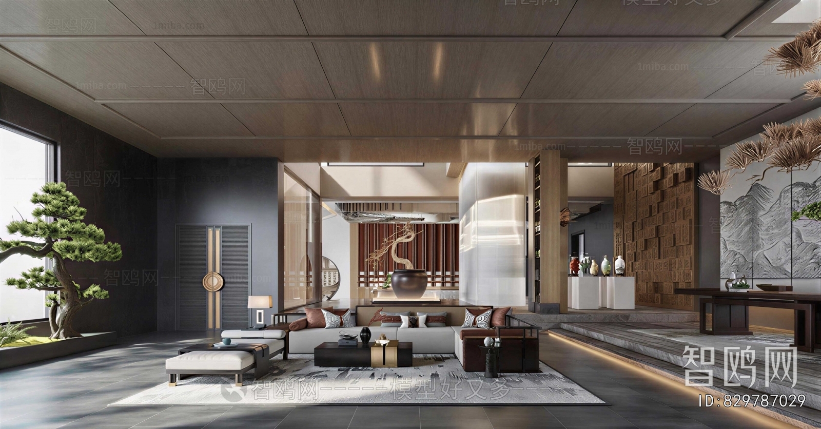 New Chinese Style A Living Room