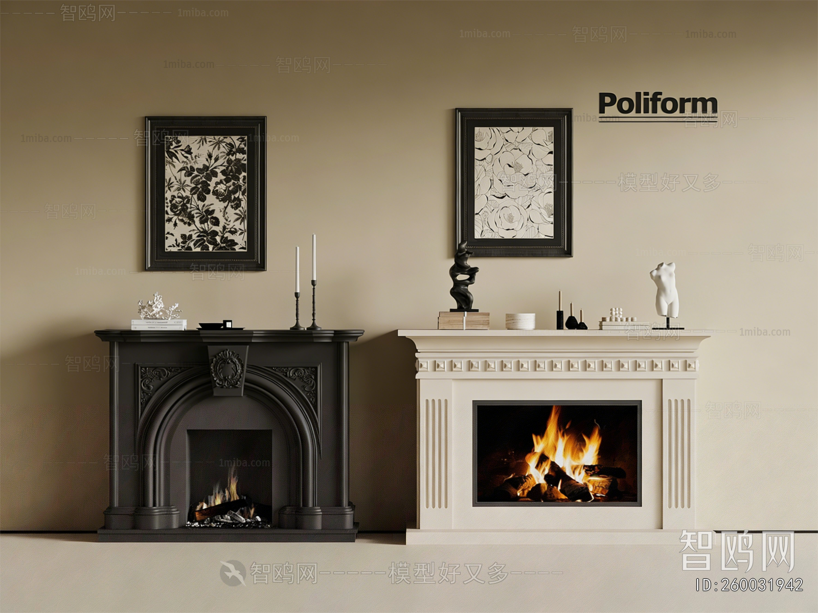 French Style Fireplace
