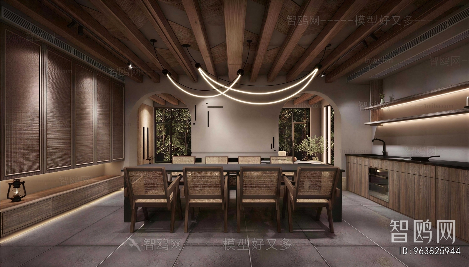 Wabi-sabi Style Dining Room