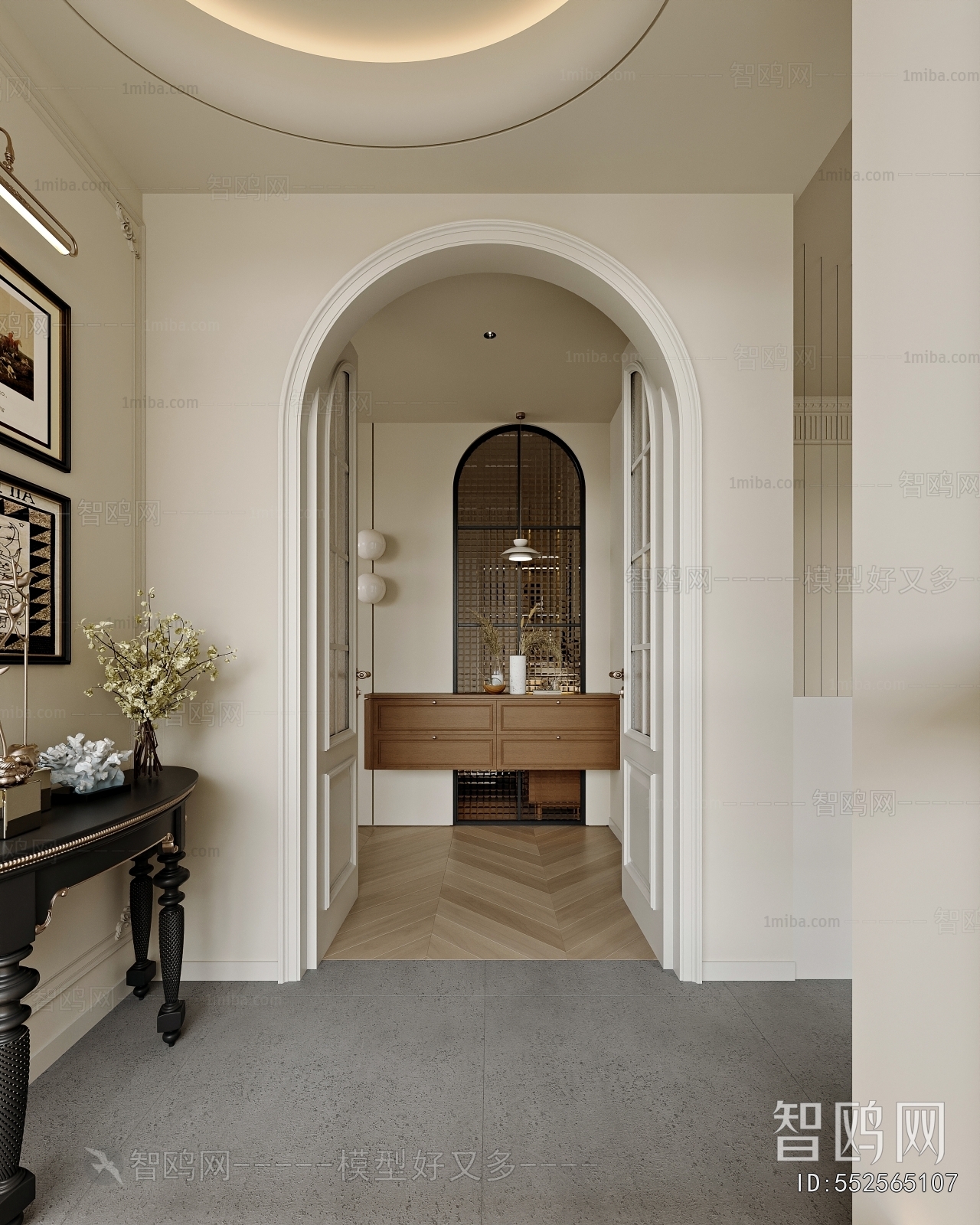 French Style Hallway