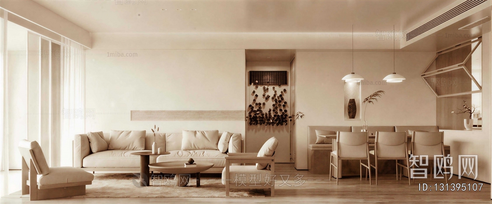 Wabi-sabi Style A Living Room