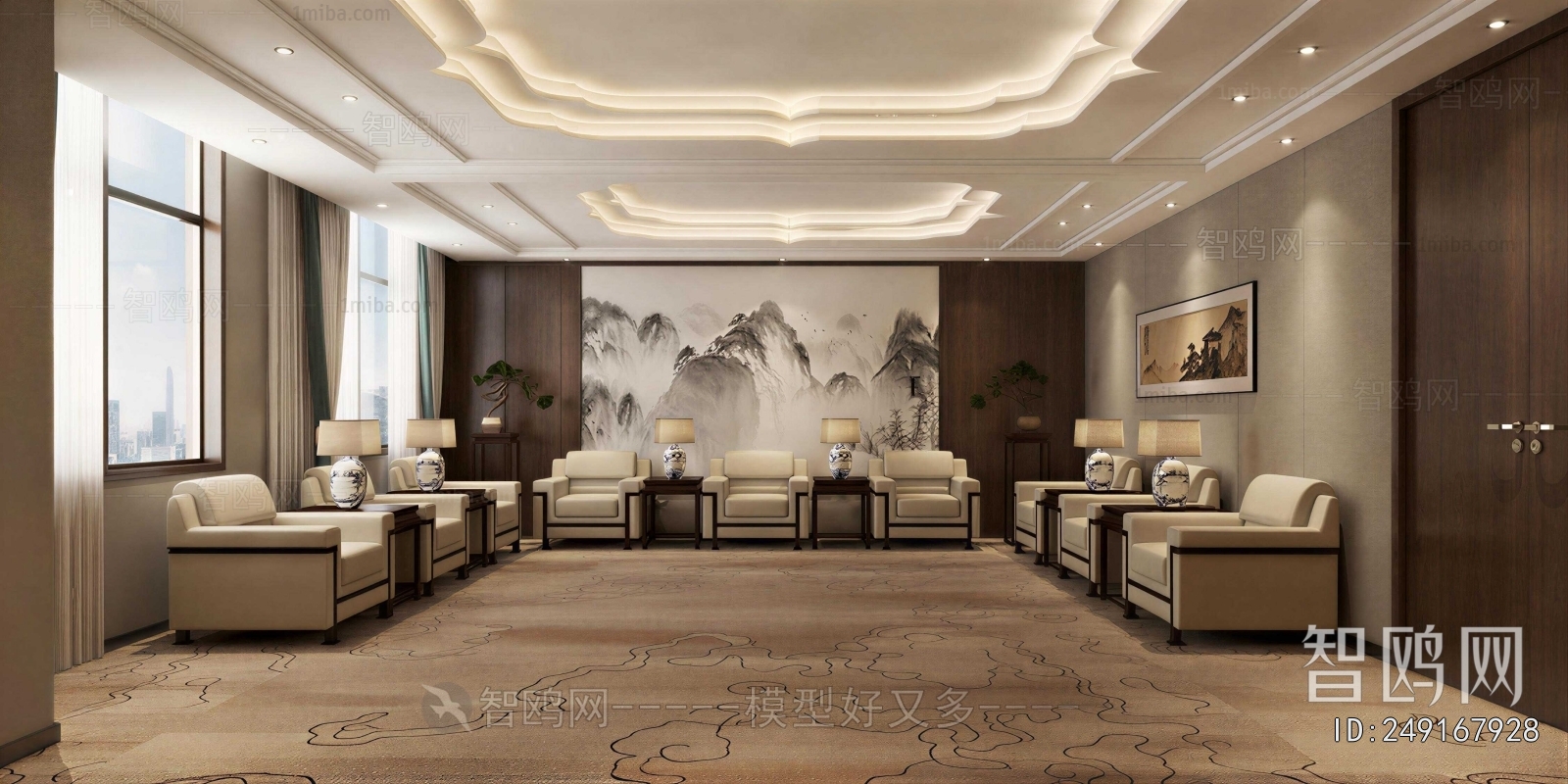 New Chinese Style Reception Room