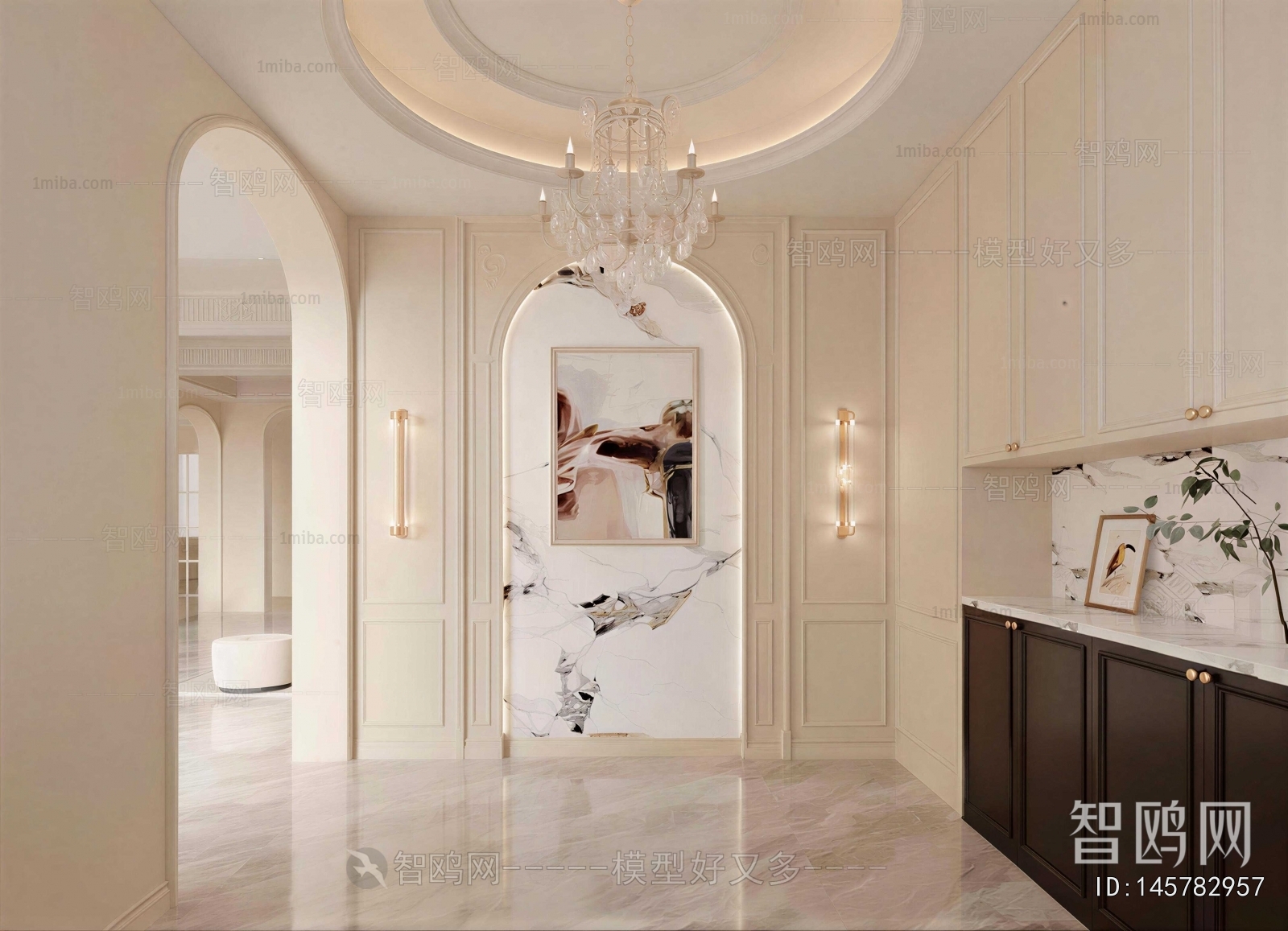 French Style Hallway
