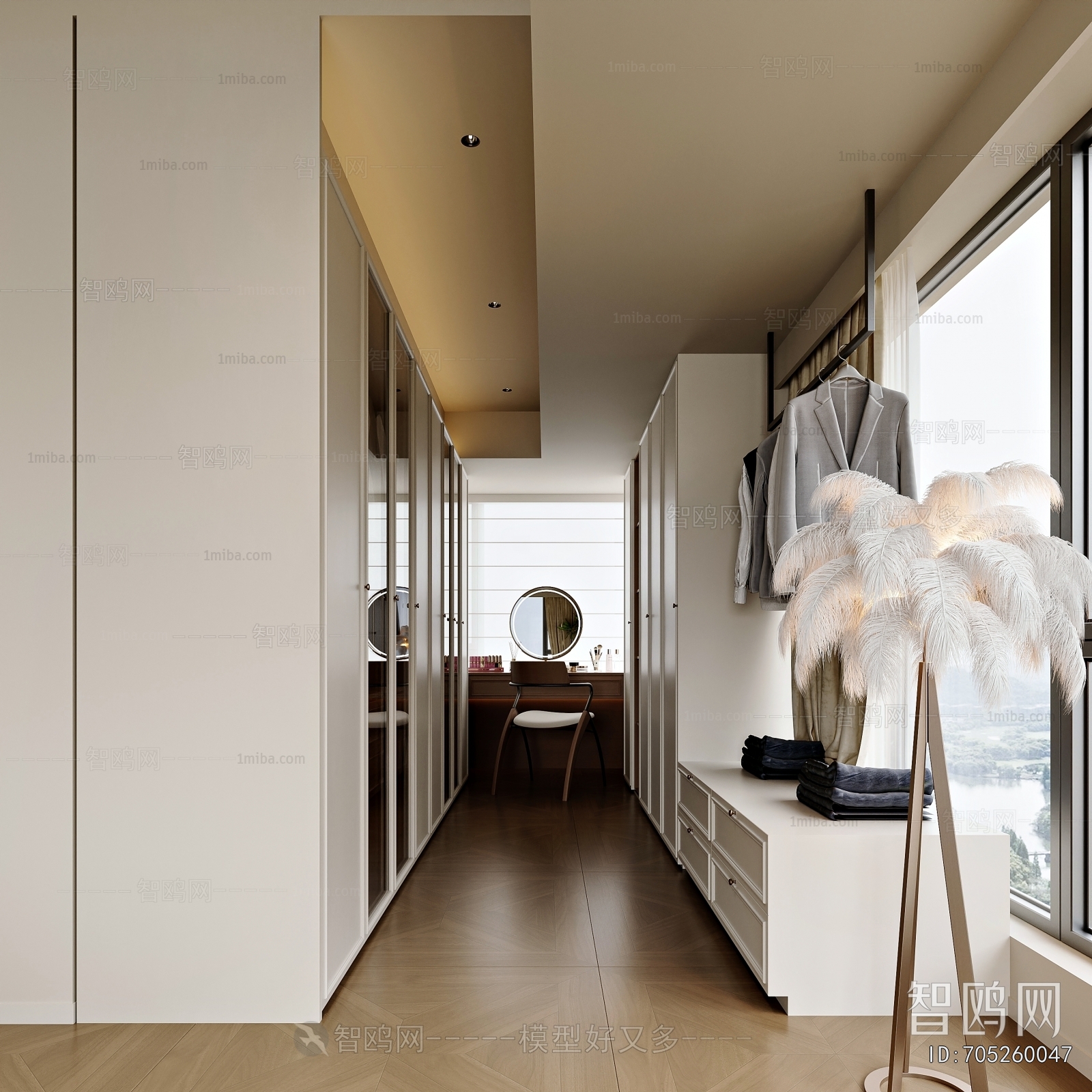 French Style Clothes Storage Area