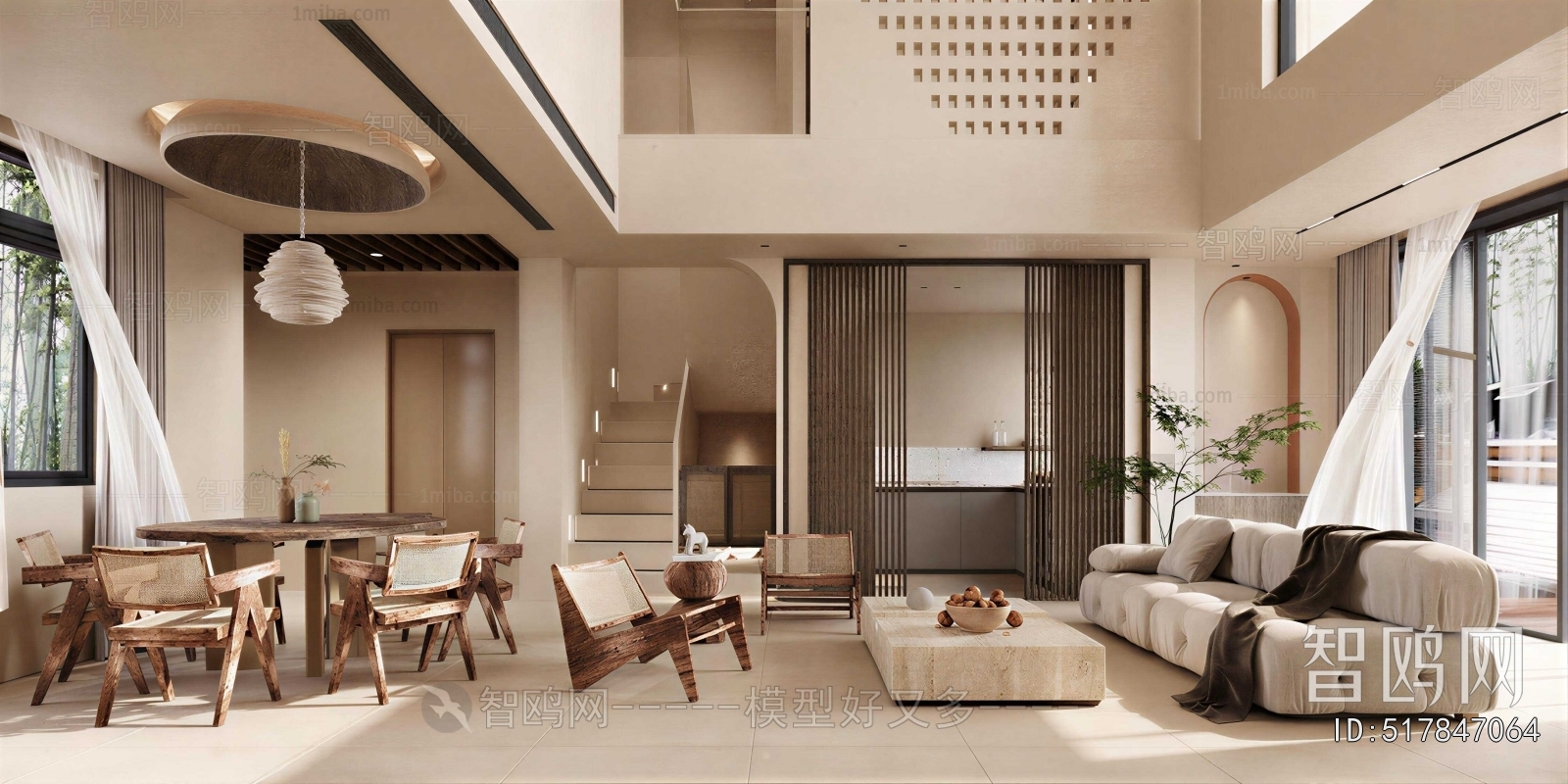 Wabi-sabi Style A Living Room