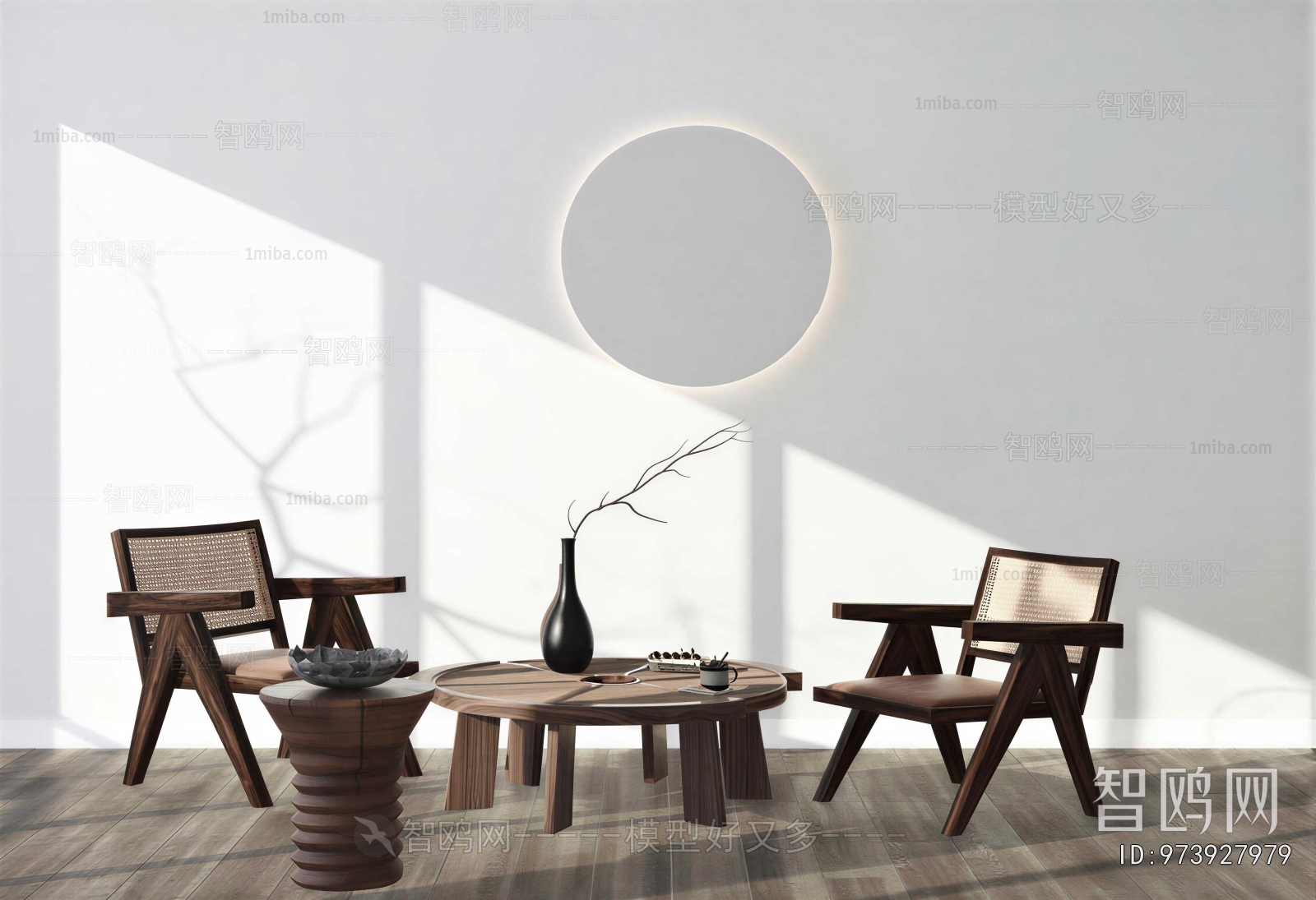 Wabi-sabi Style Leisure Table And Chair