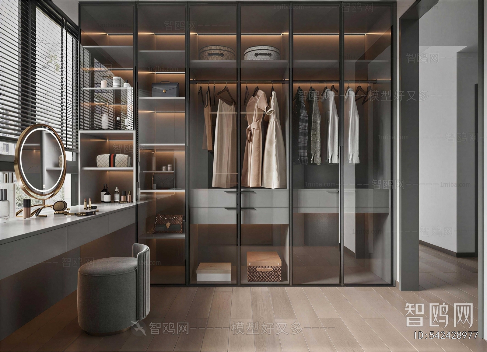 Modern Clothes Storage Area