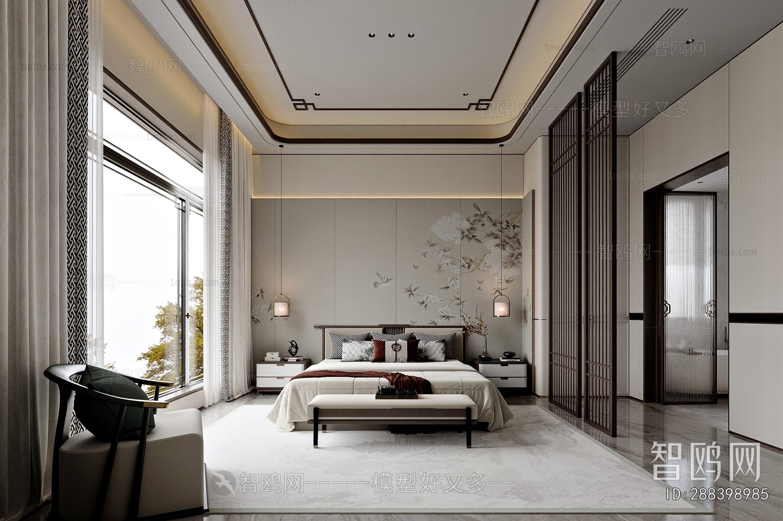New Chinese Style Bedroom
