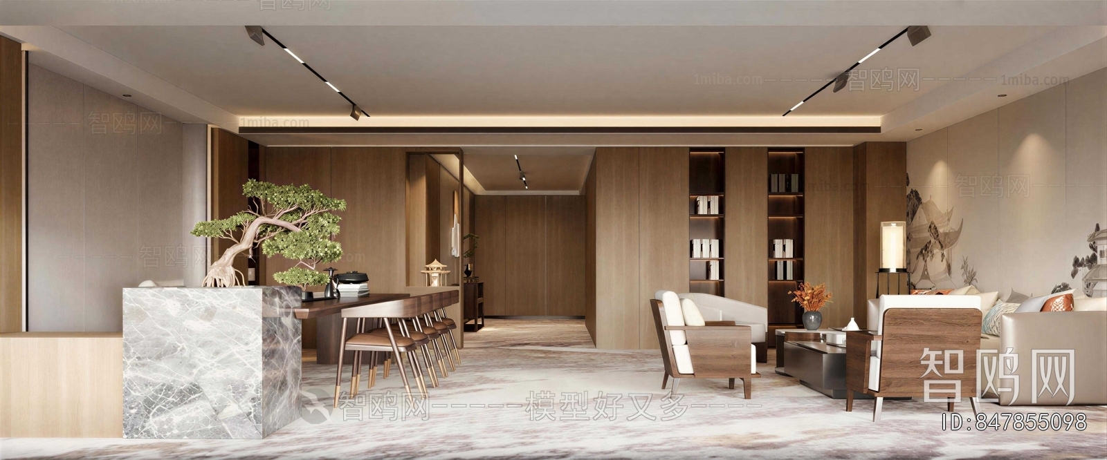 New Chinese Style A Living Room