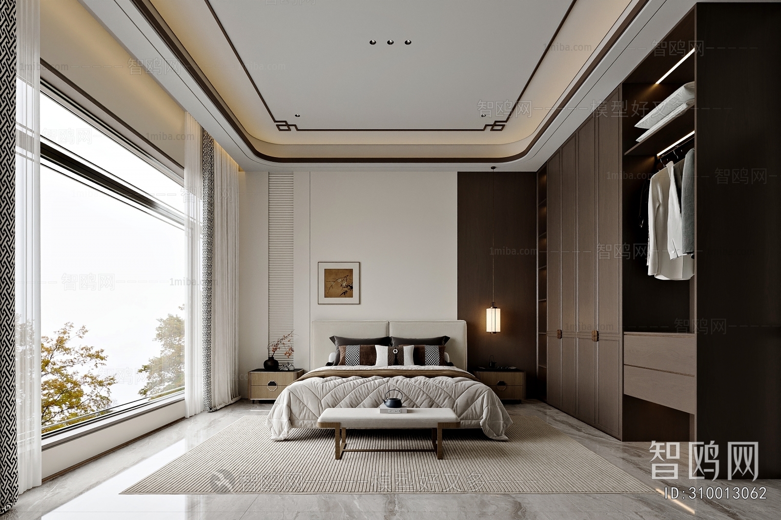 New Chinese Style Bedroom