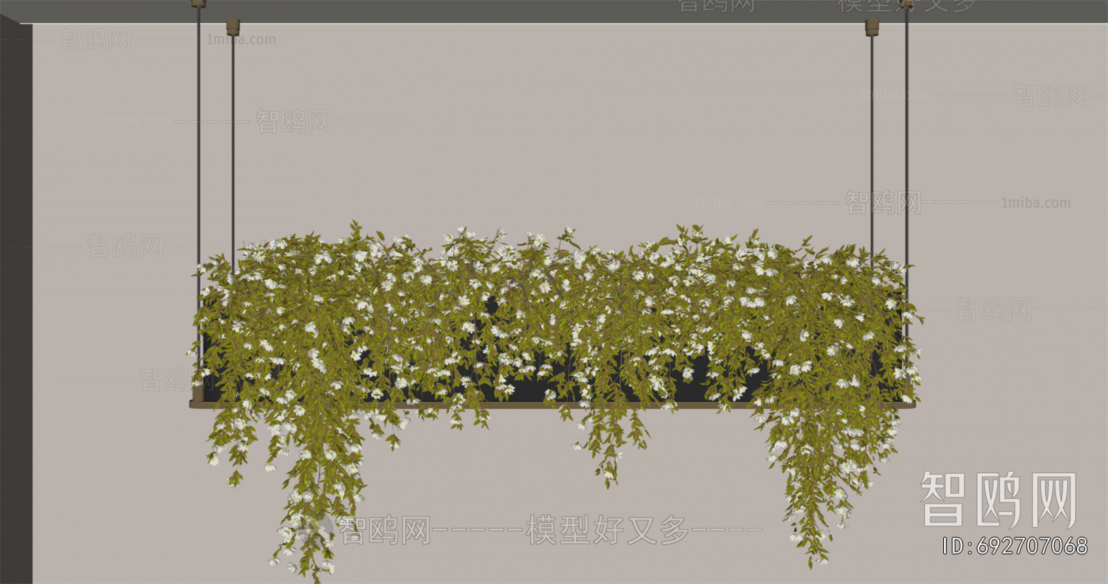 Modern Potted Green Plant