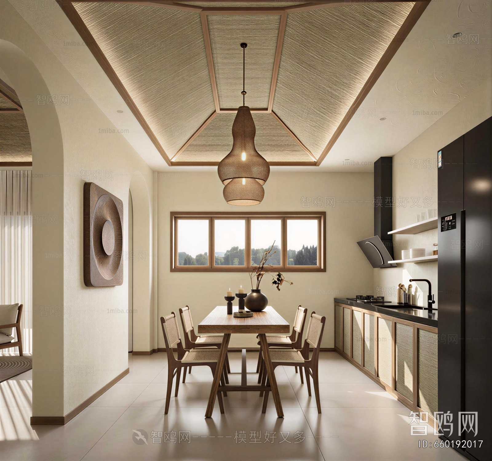 Wabi-sabi Style Dining Room