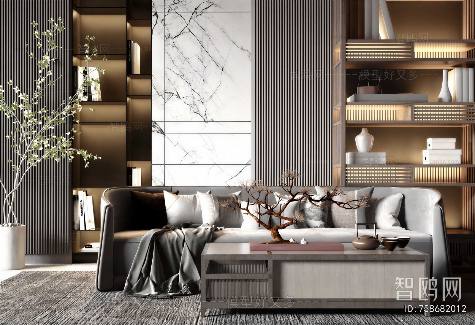 New Chinese Style Sofa Combination