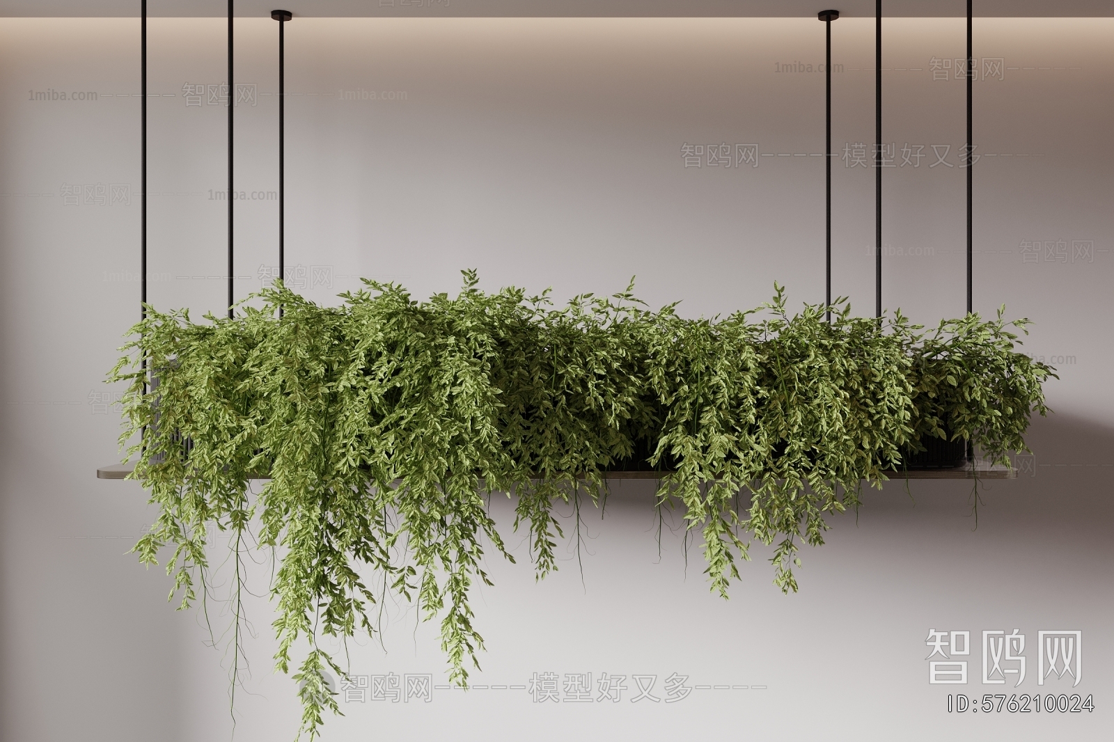 Modern Potted Green Plant