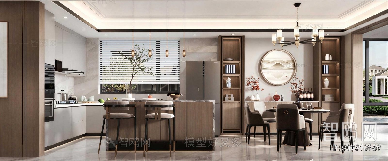 New Chinese Style Dining Room