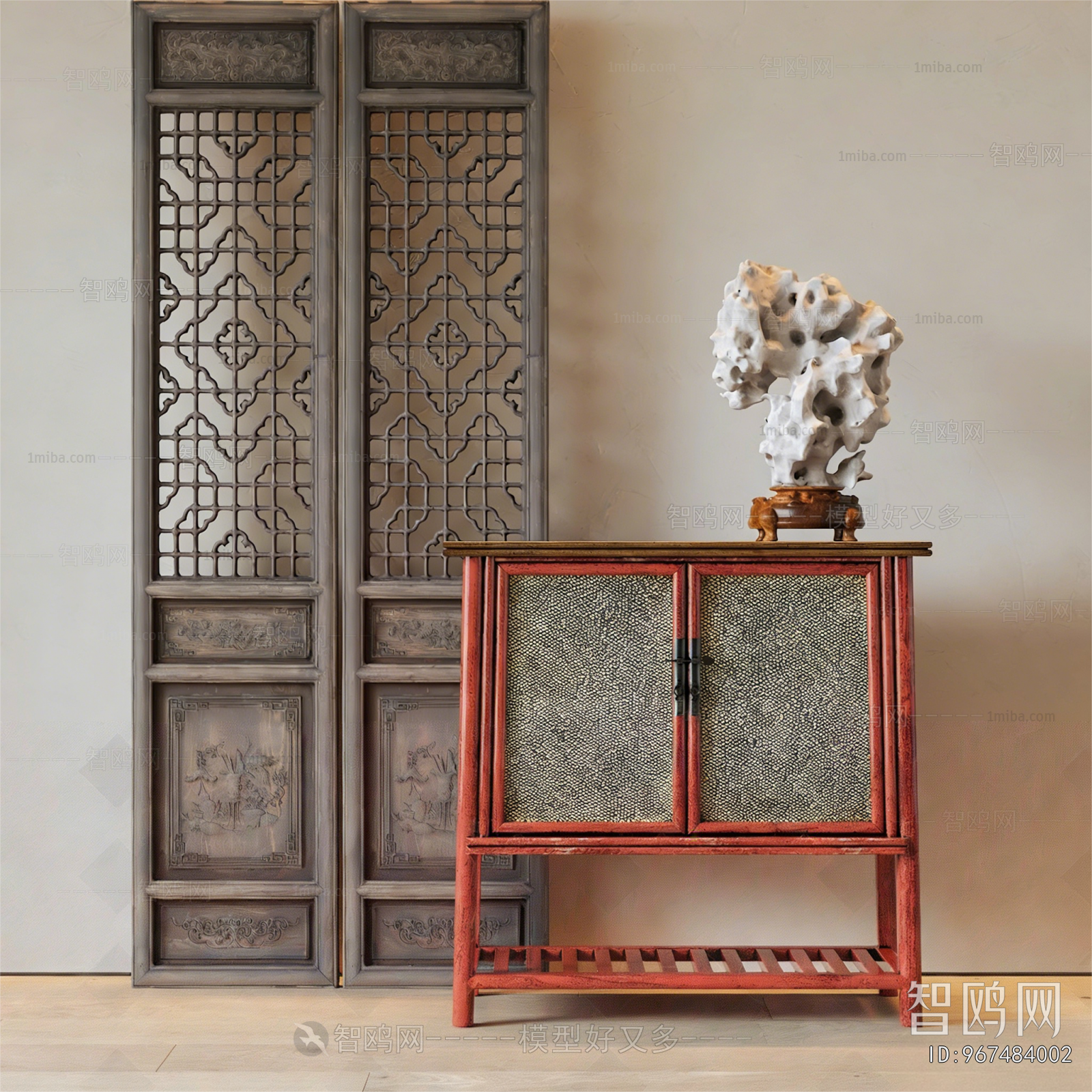 New Chinese Style Entrance Cabinet